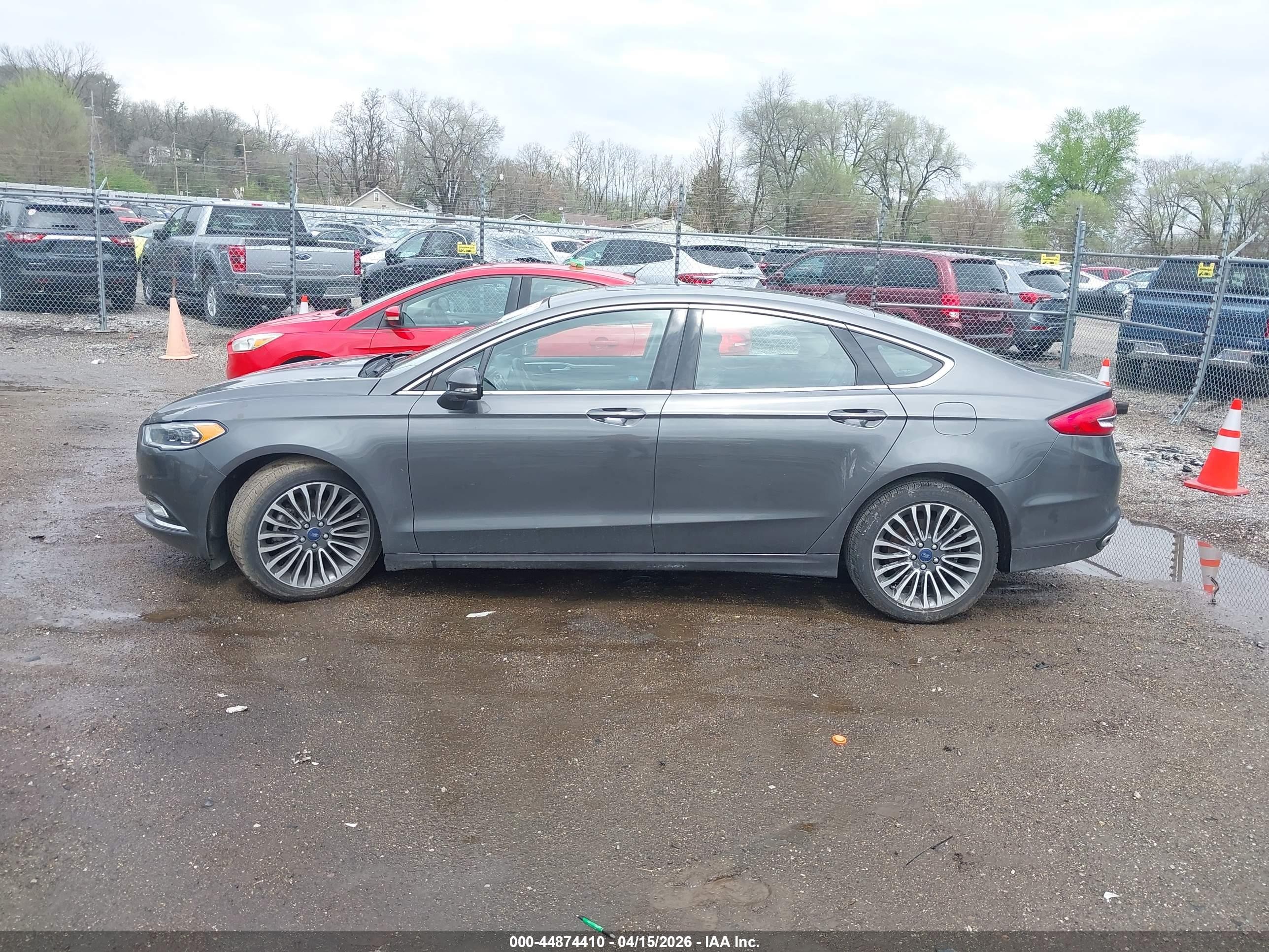 2017 Ford Fusion Se Gray vin: 3FA6P0H91HR407853