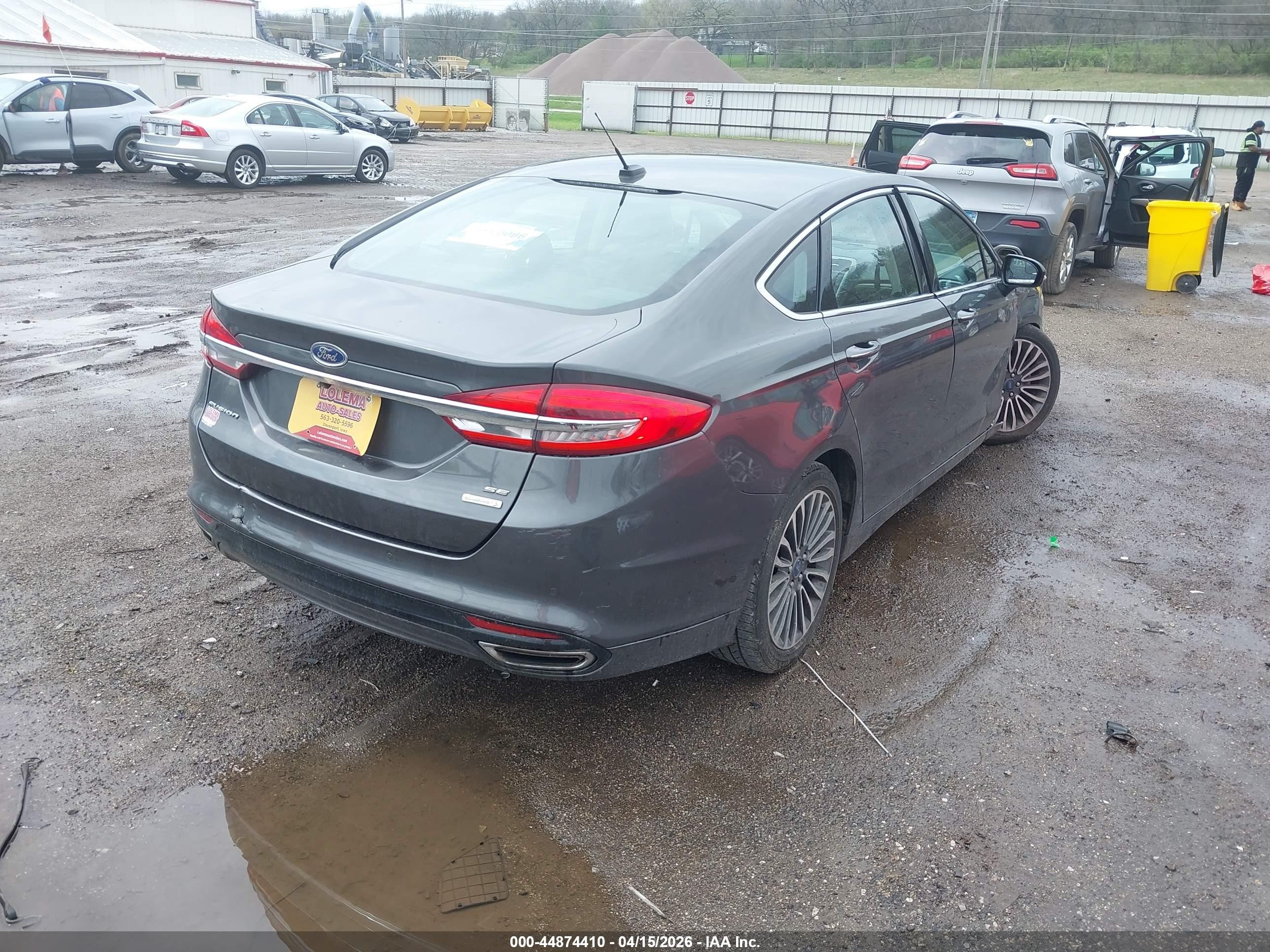 2017 Ford Fusion Se Gray vin: 3FA6P0H91HR407853