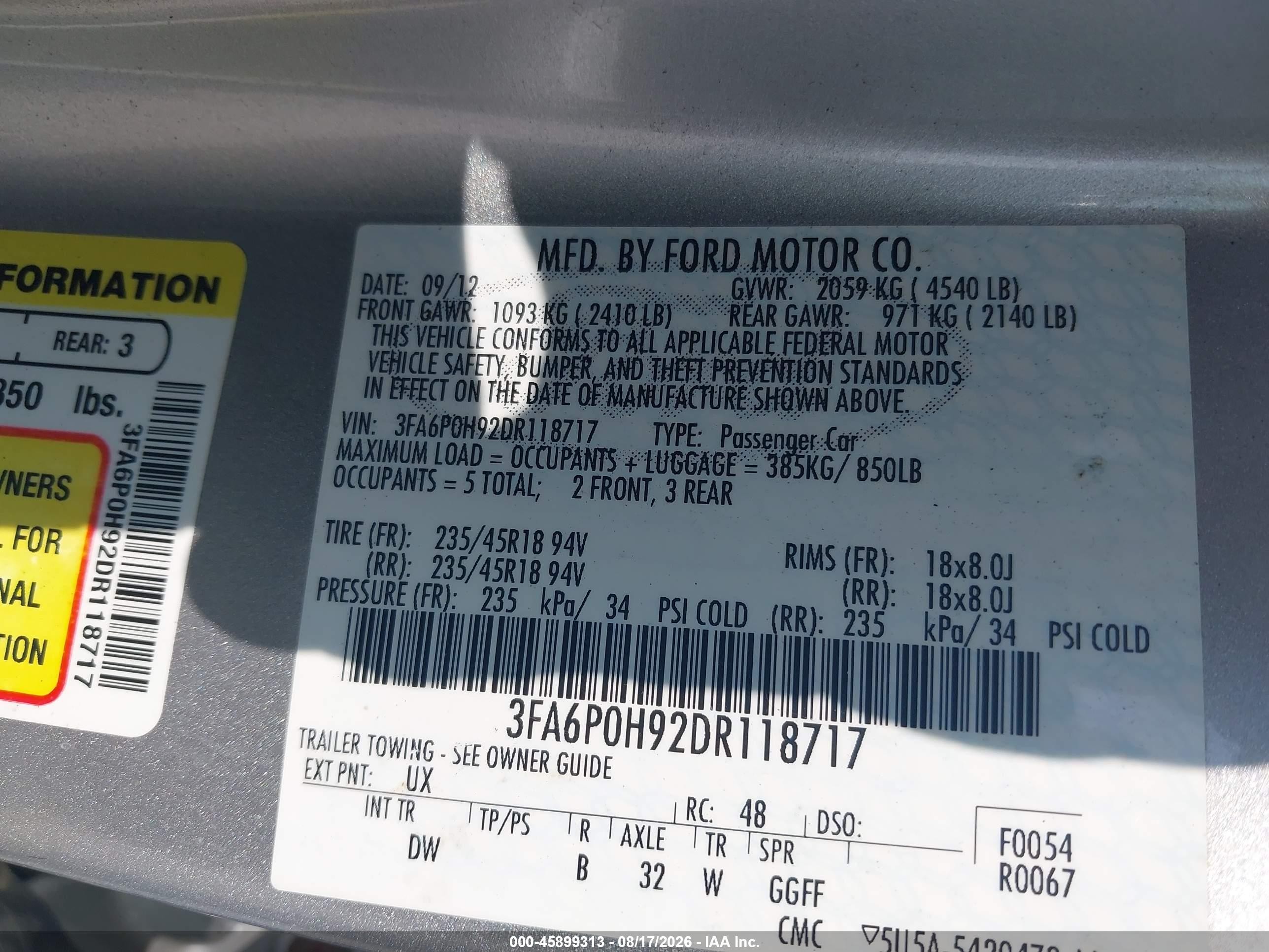 2013 Ford Fusion Se Серебряный vin: 3FA6P0H92DR118717