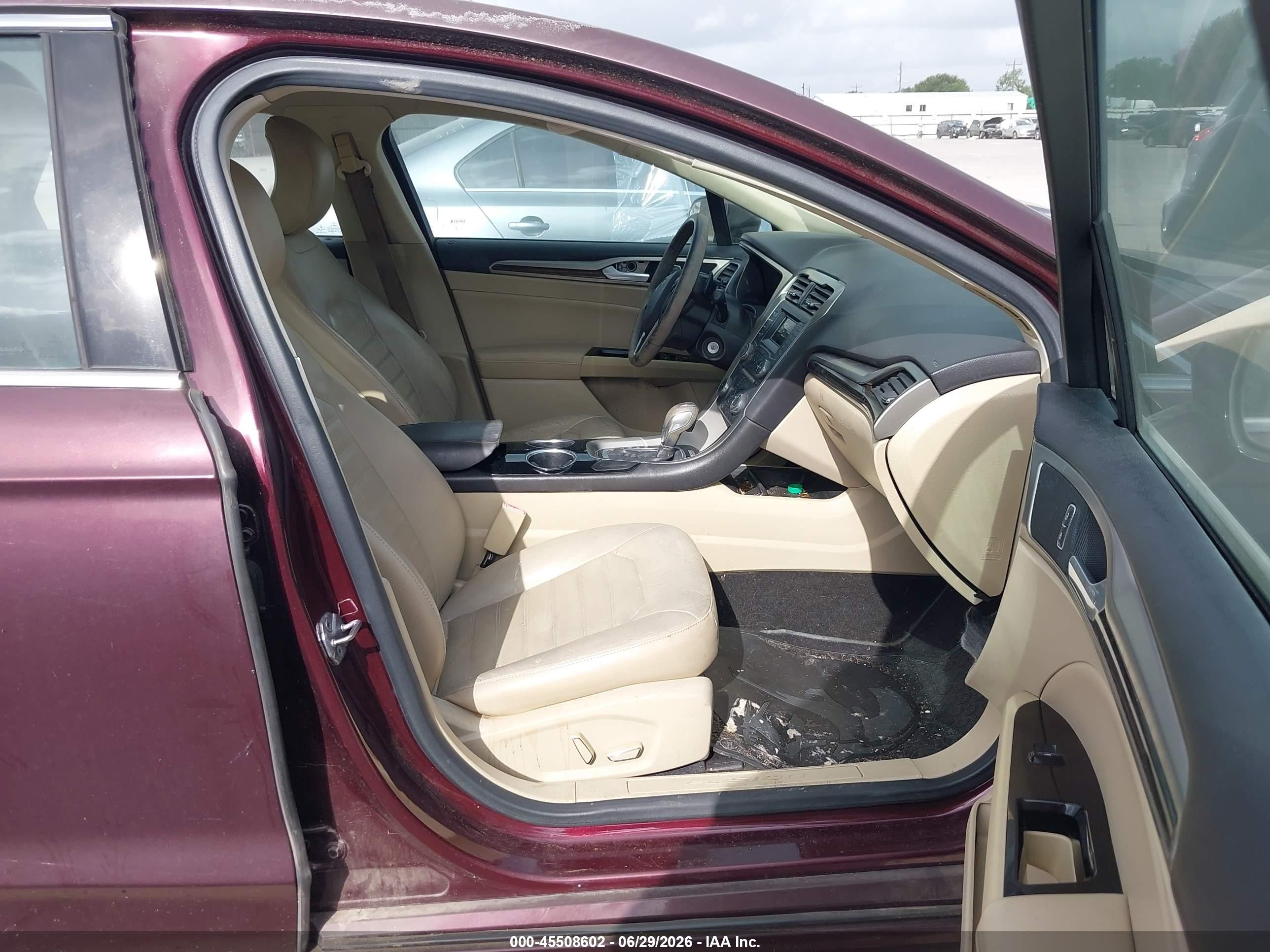 2013 Ford Fusion Se Burgundy vin: 3FA6P0H92DR158053