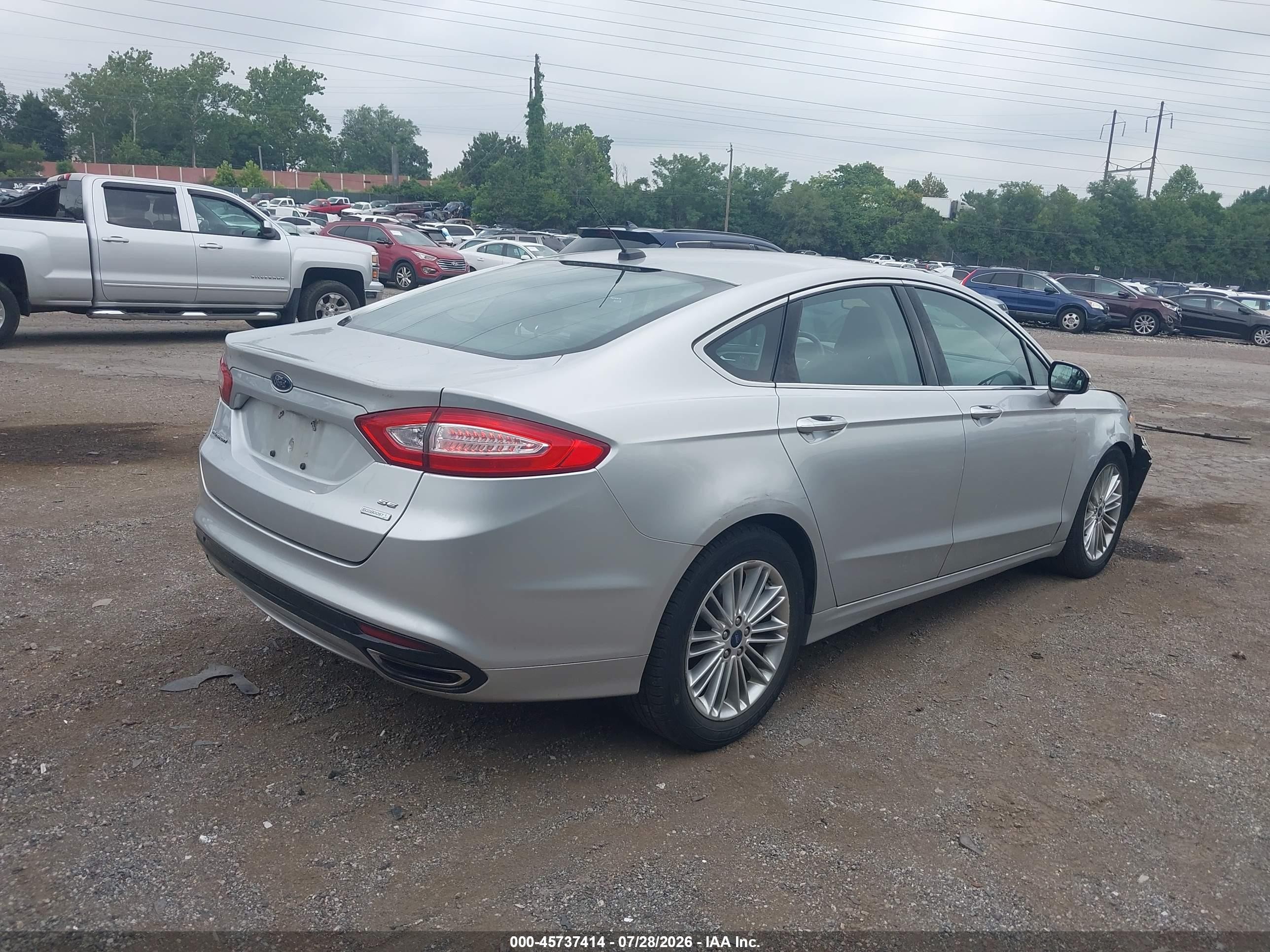 2013 Ford Fusion Se Silver vin: 3FA6P0H92DR228005
