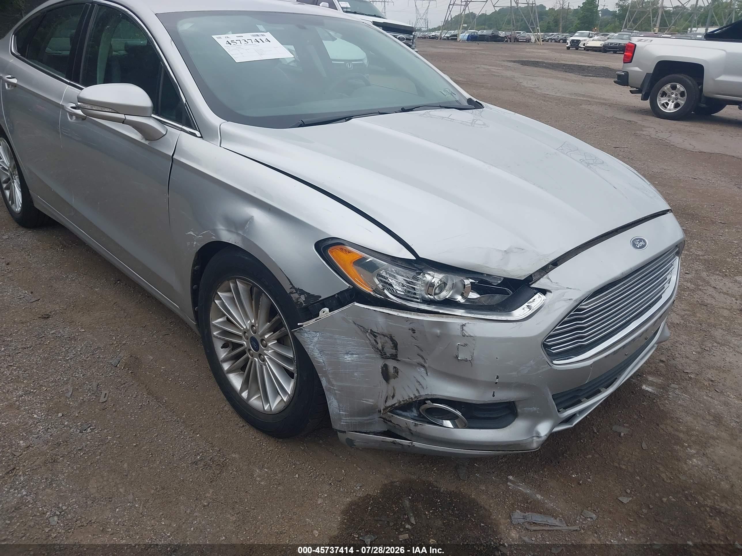 2013 Ford Fusion Se Silver vin: 3FA6P0H92DR228005