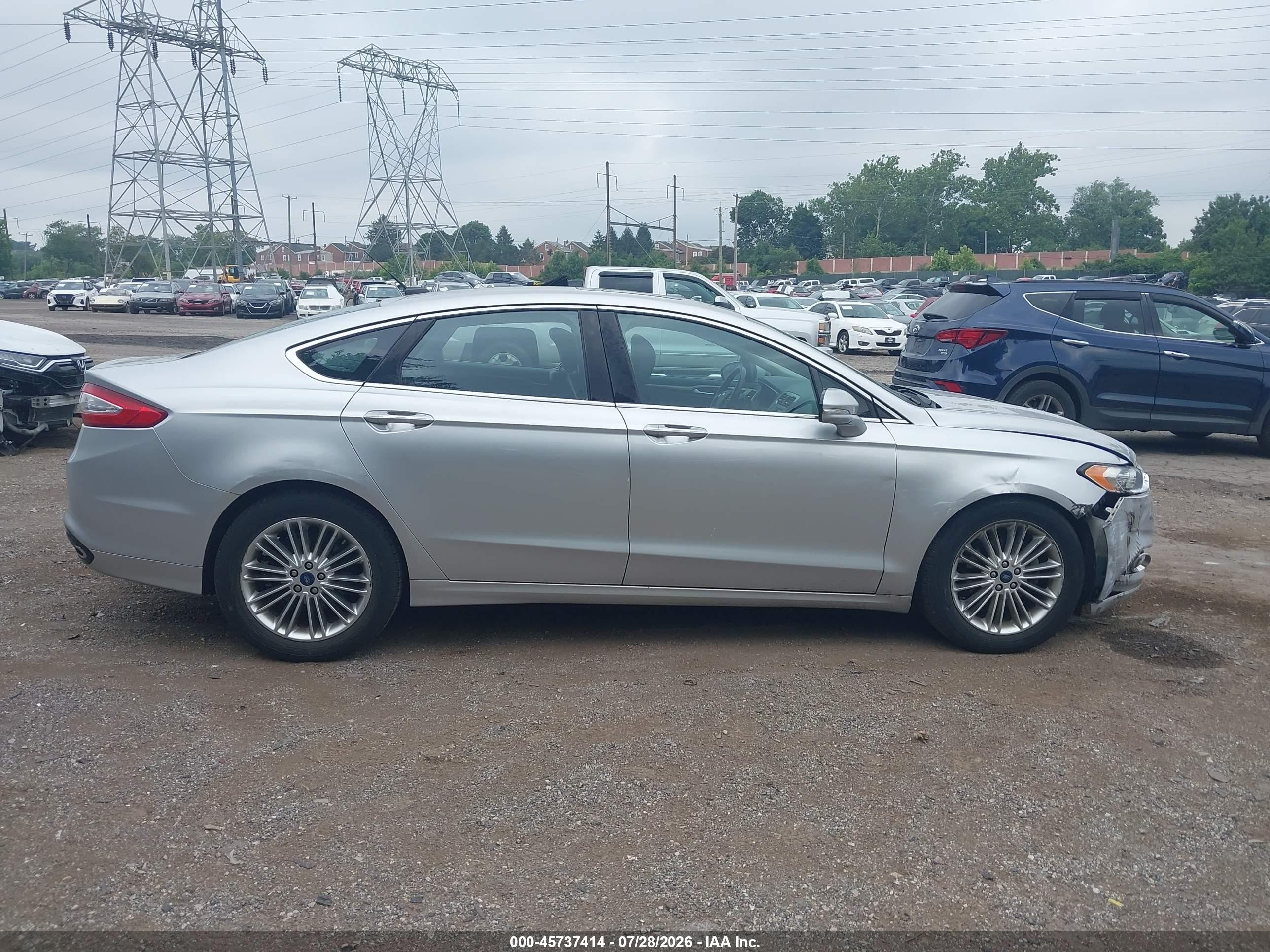 2013 Ford Fusion Se Silver vin: 3FA6P0H92DR228005