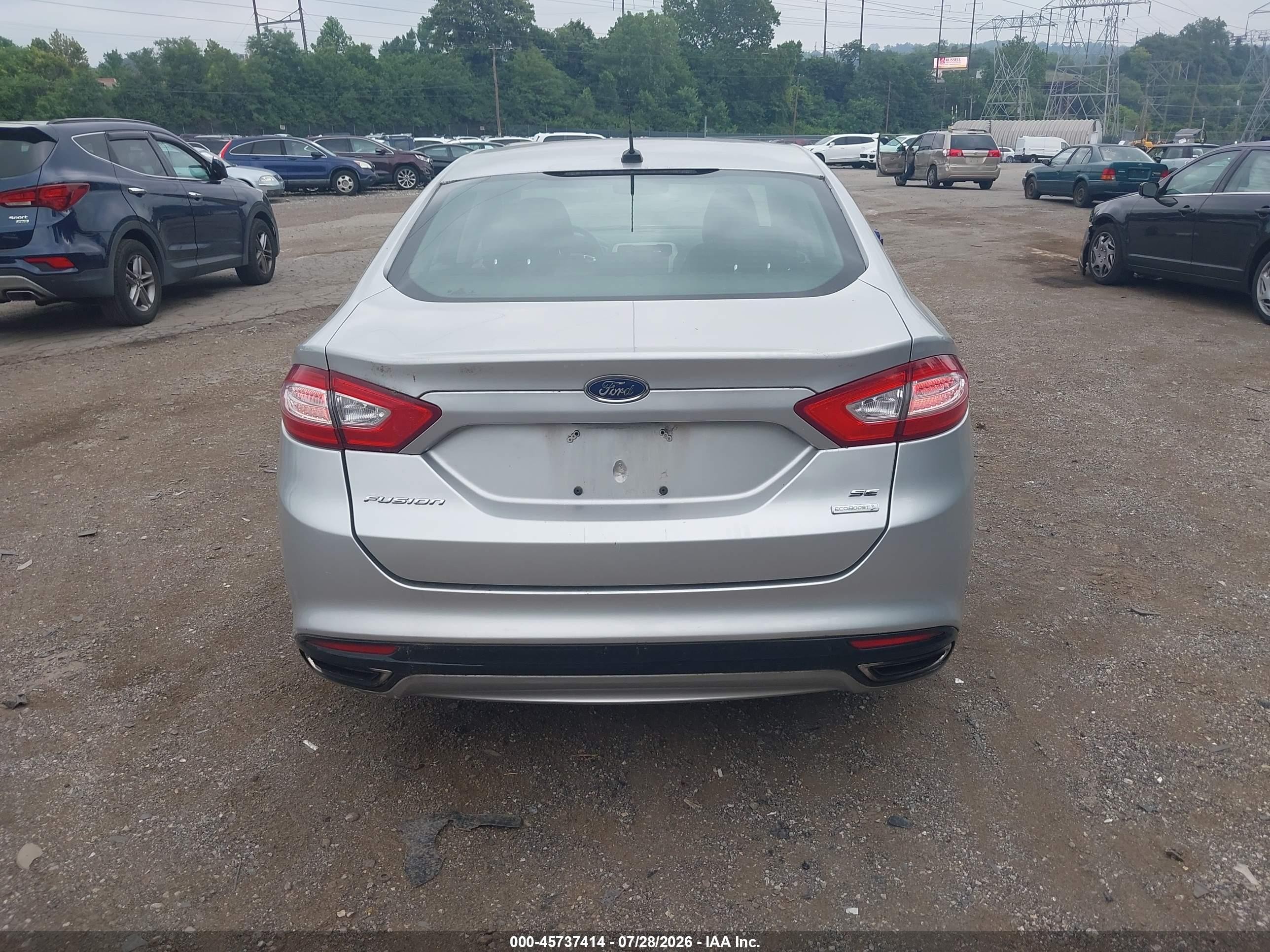 2013 Ford Fusion Se Silver vin: 3FA6P0H92DR228005