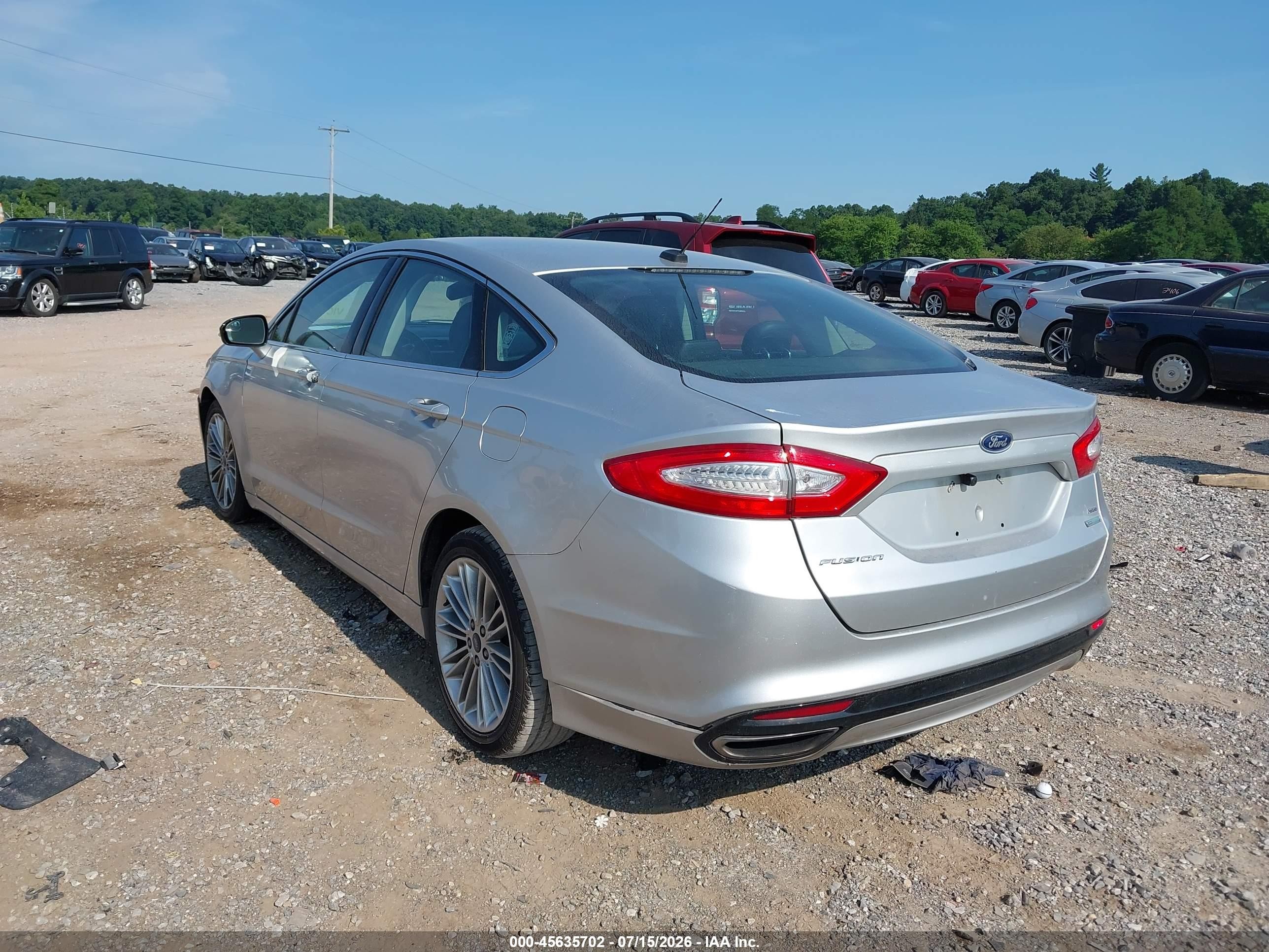 2013 Ford Fusion Se Silver vin: 3FA6P0H92DR269587