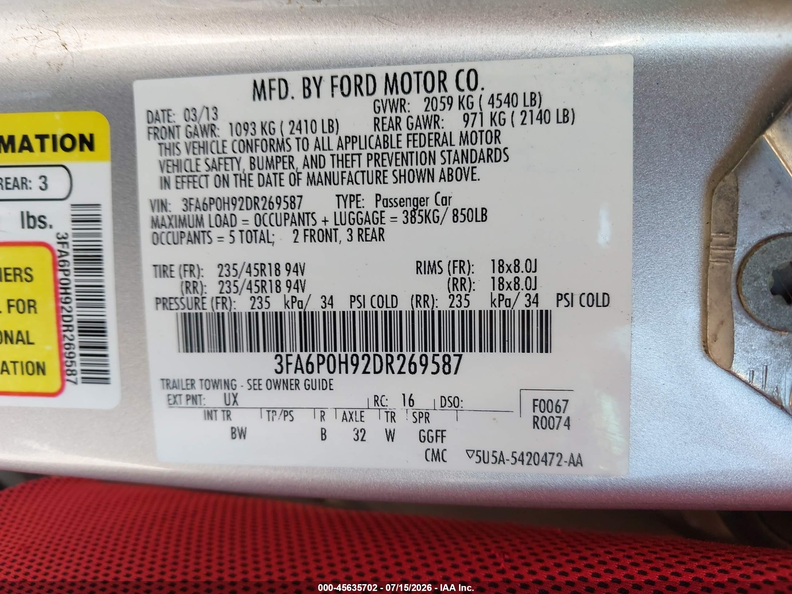 2013 Ford Fusion Se Silver vin: 3FA6P0H92DR269587