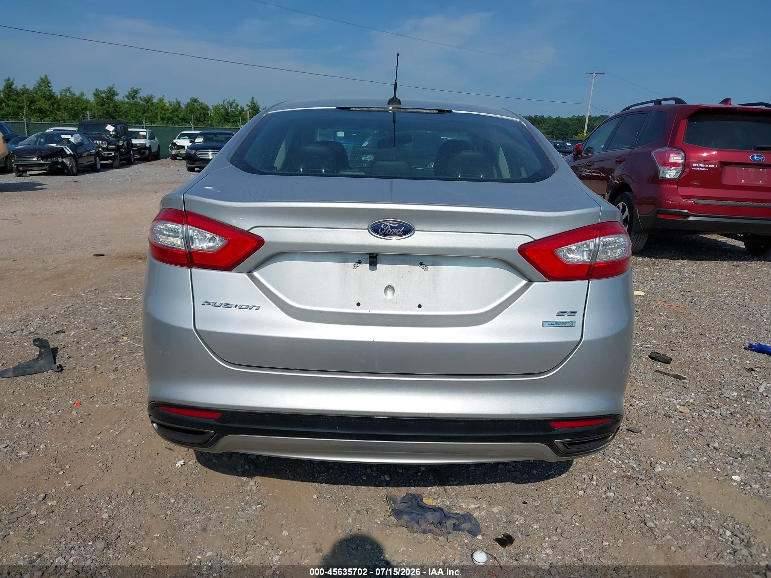 2013 Ford Fusion Se Silver vin: 3FA6P0H92DR269587