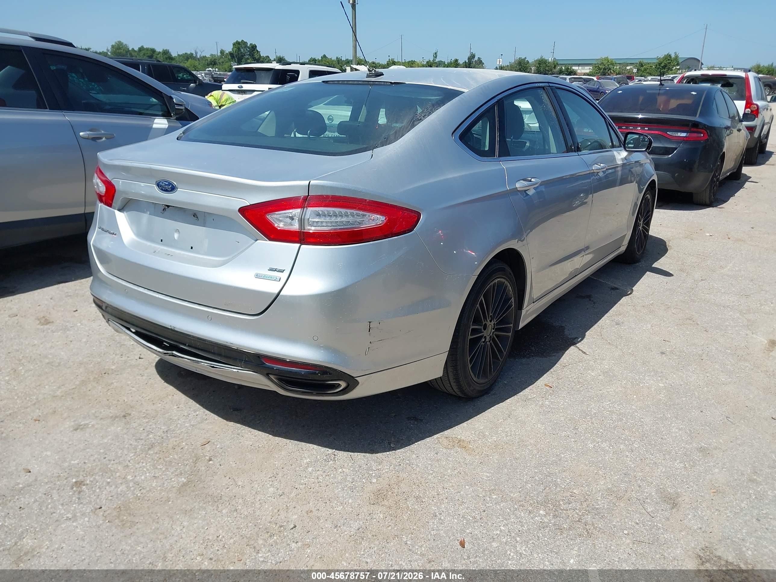 2013 Ford Fusion Se Silver vin: 3FA6P0H92DR360634