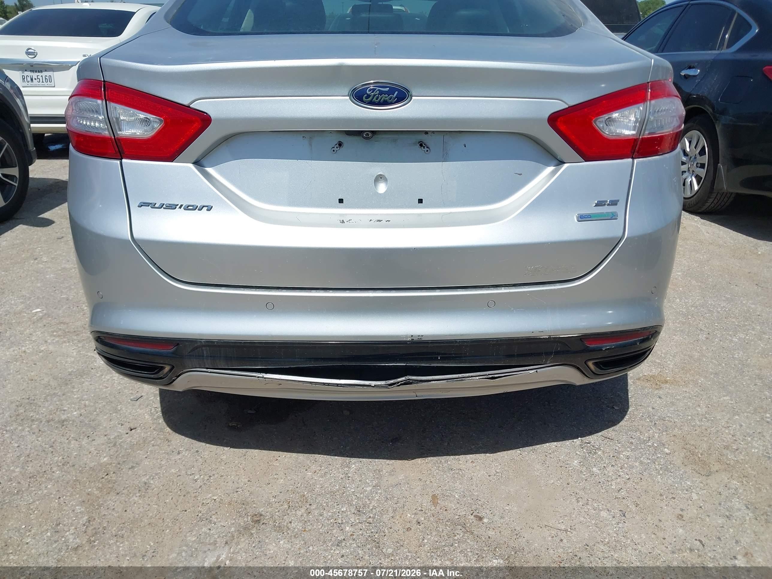 2013 Ford Fusion Se Silver vin: 3FA6P0H92DR360634