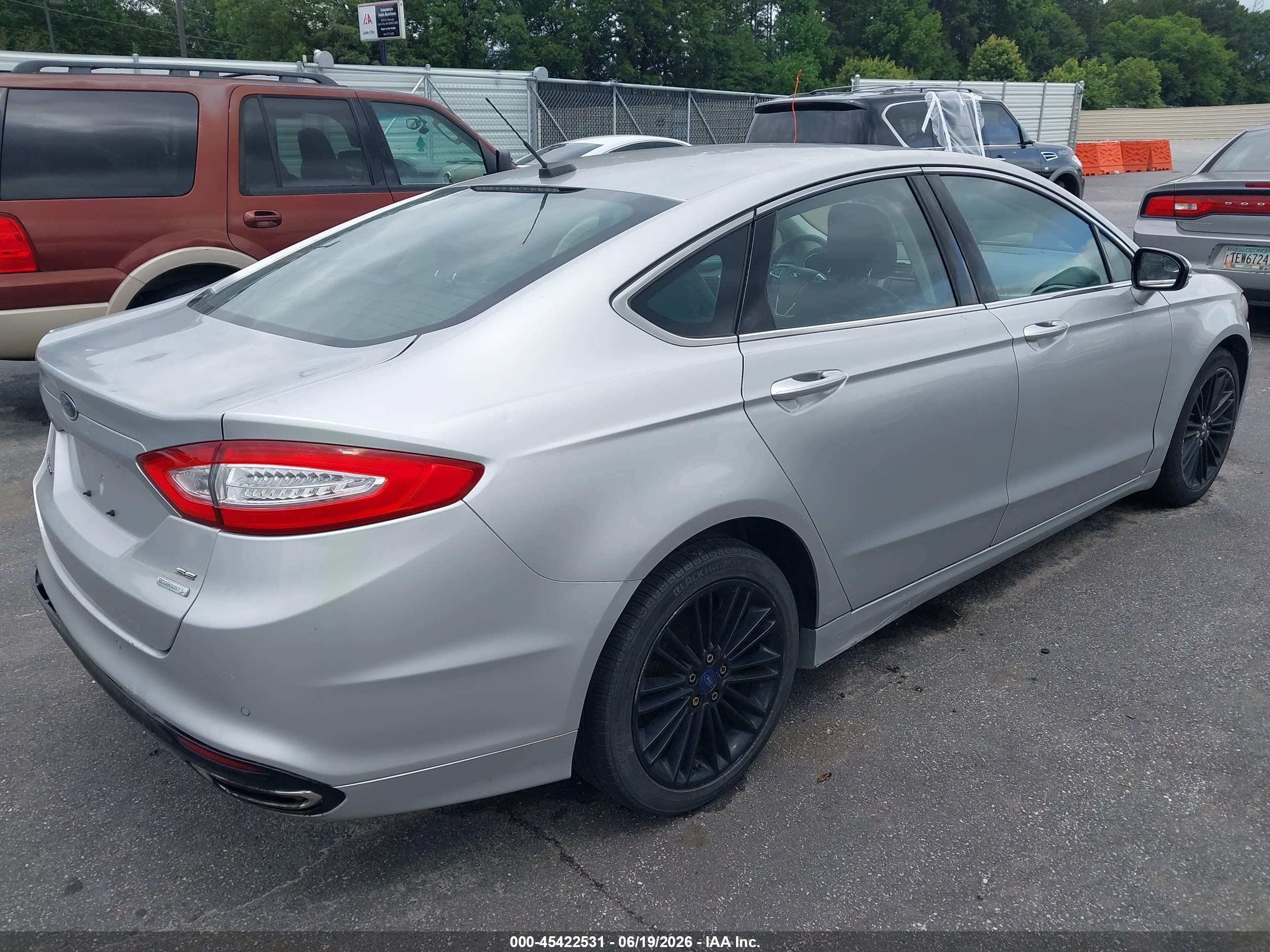 2014 Ford Fusion Se Silver vin: 3FA6P0H92ER282647
