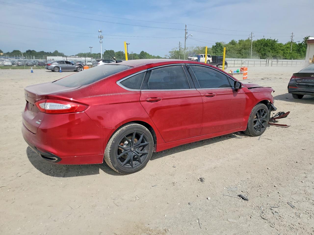 2014 Ford Fusion Se Red vin: 3FA6P0H92ER283054