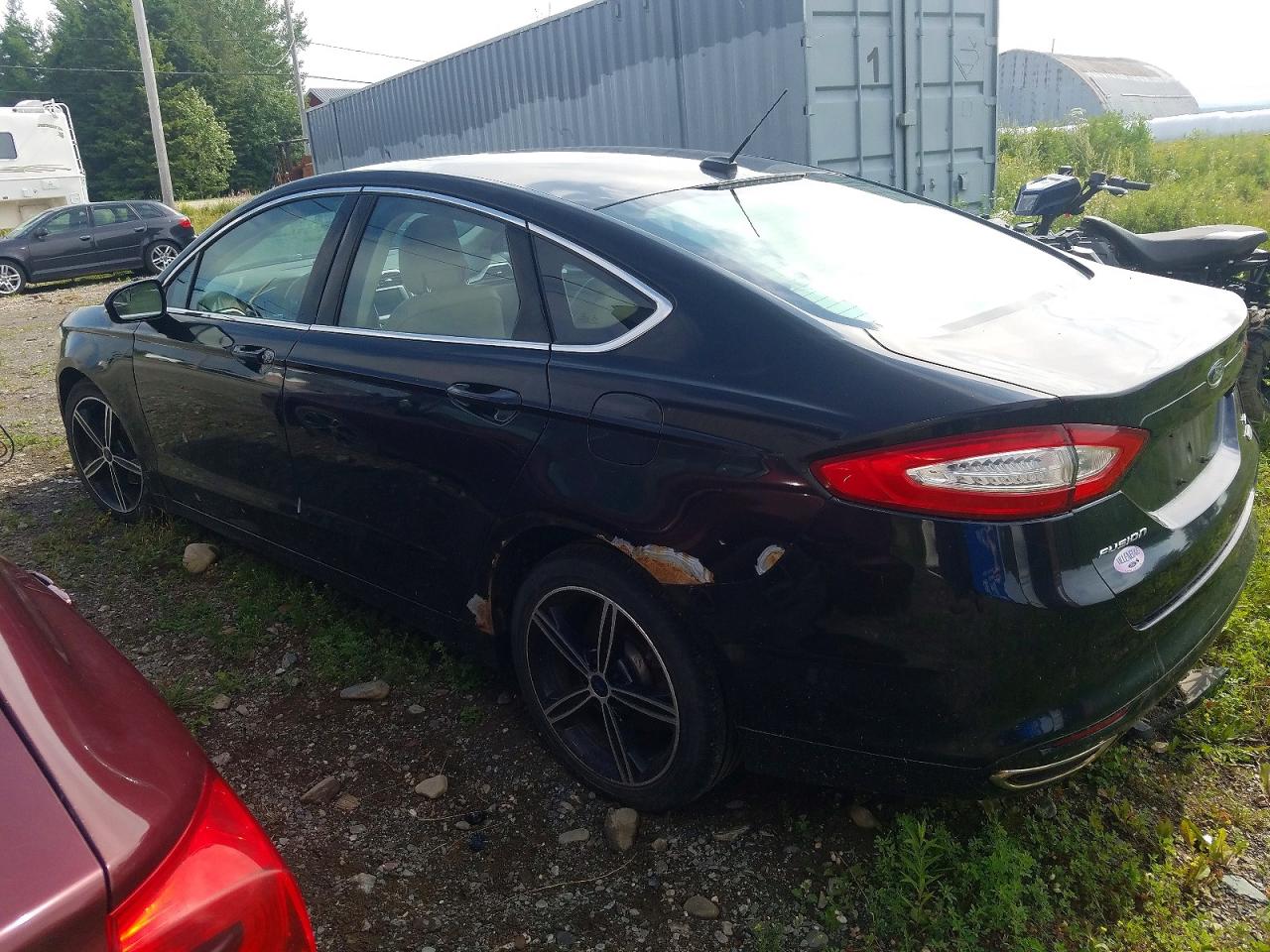 2014 Ford Fusion Black vin: 3FA6P0H92ER287332