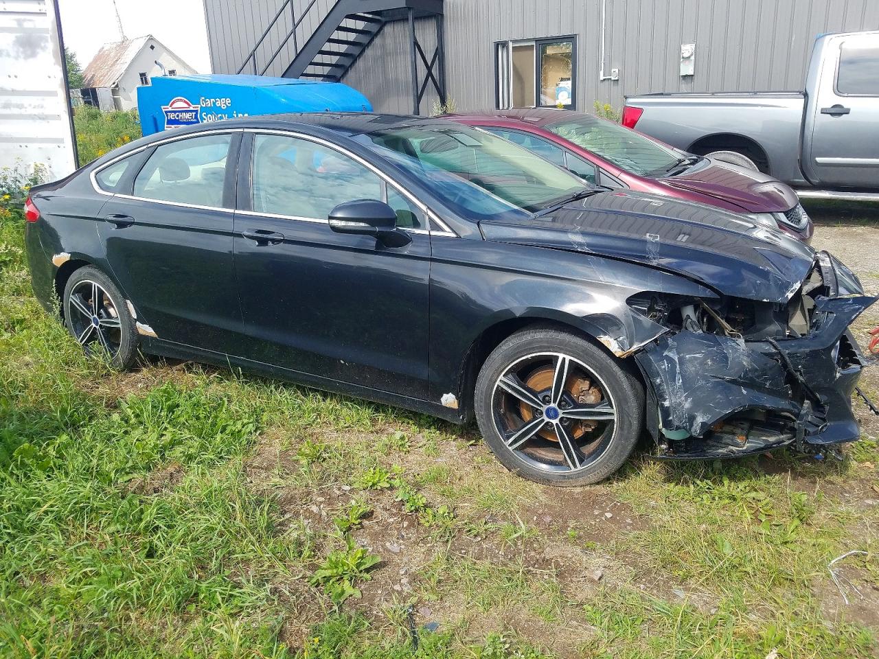 2014 Ford Fusion Black vin: 3FA6P0H92ER287332