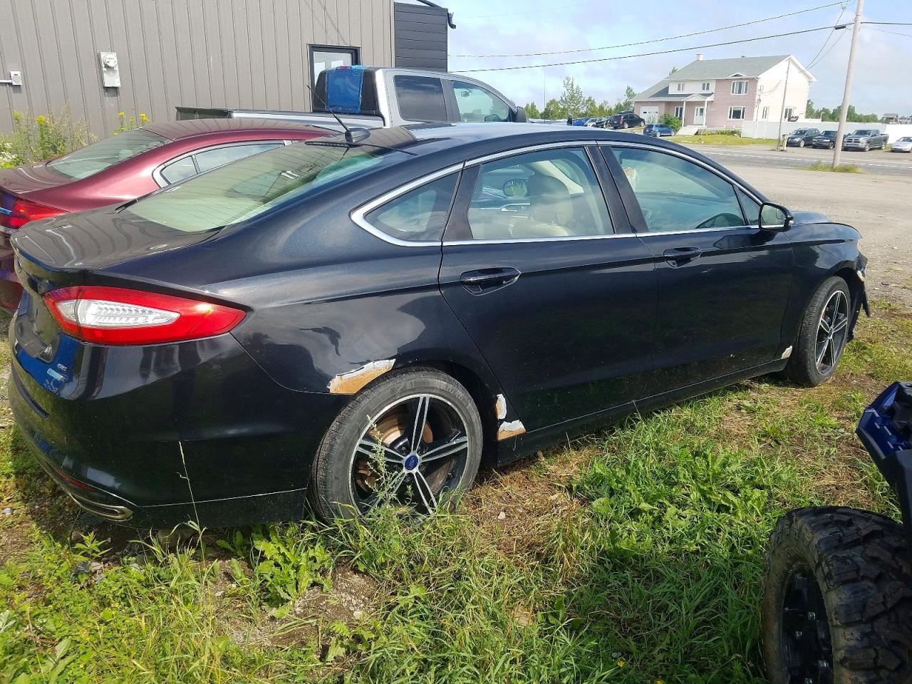 2014 Ford Fusion Black vin: 3FA6P0H92ER287332