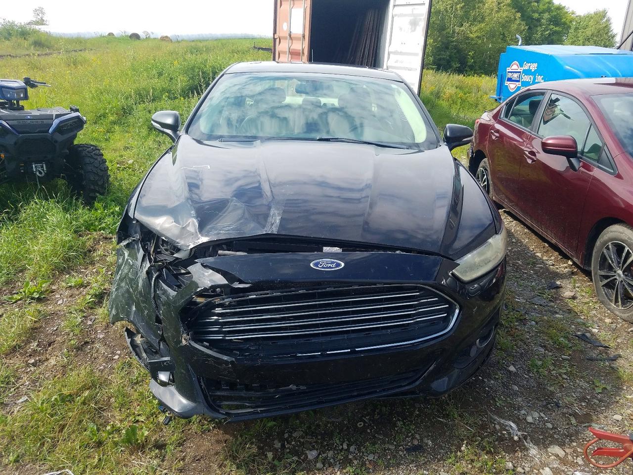 2014 Ford Fusion Black vin: 3FA6P0H92ER287332