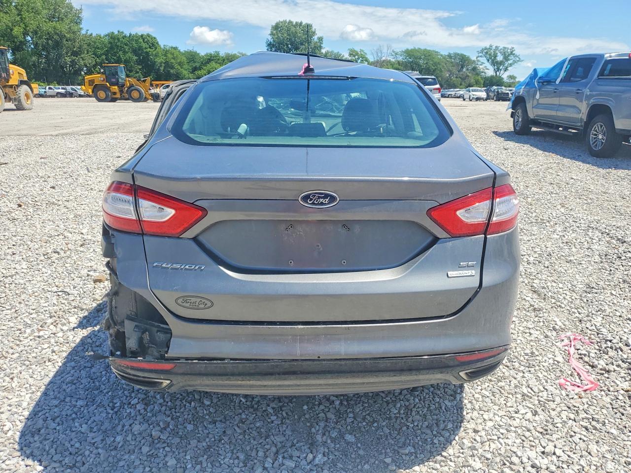2014 Ford Fusion Se Gray vin: 3FA6P0H92ER338151