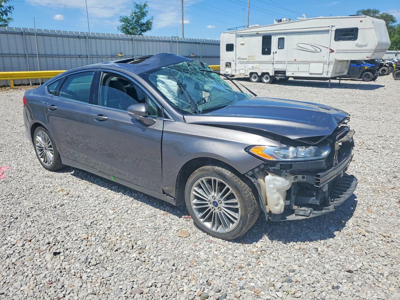 2014 Ford Fusion Se Gray vin: 3FA6P0H92ER338151