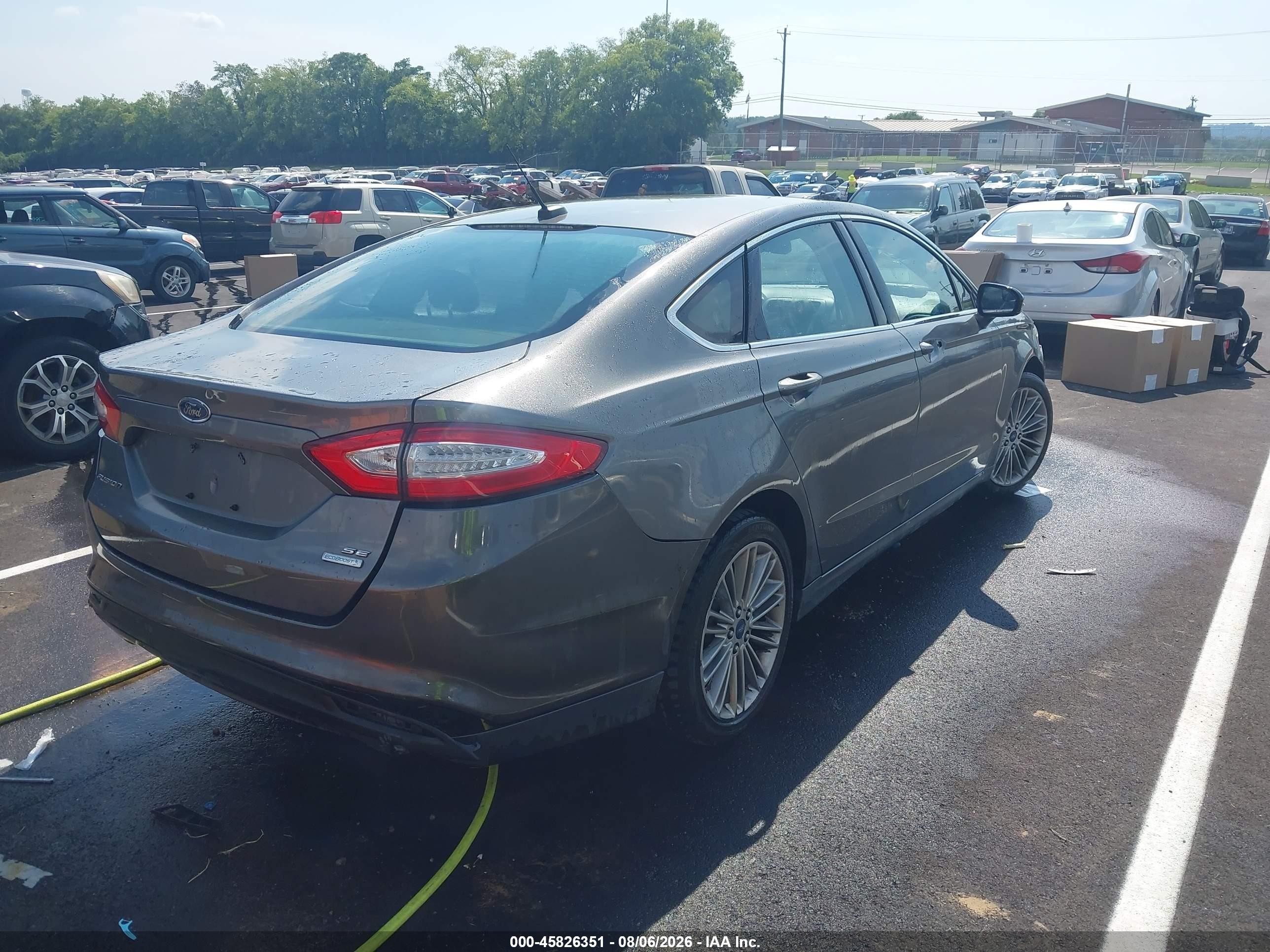 2014 Ford Fusion Se Серый vin: 3FA6P0H92ER360294