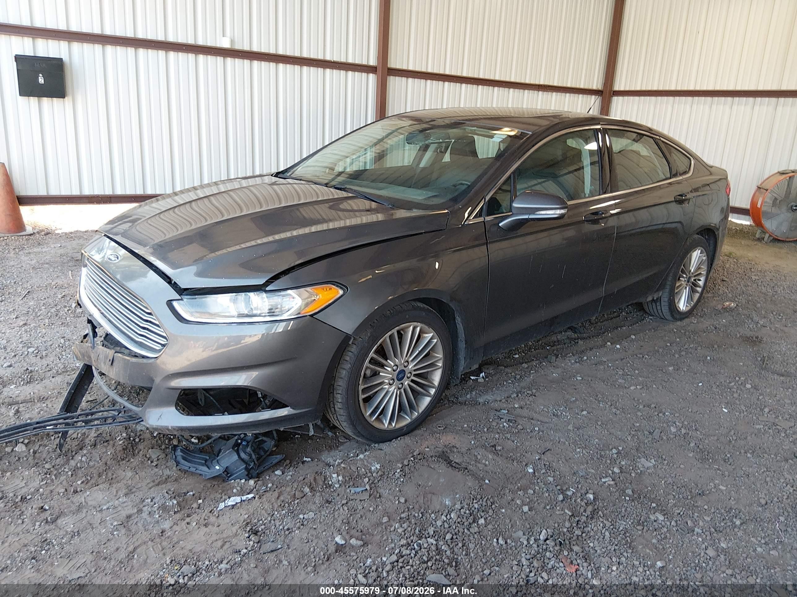 2015 Ford Fusion Se Gray vin: 3FA6P0H92FR308911