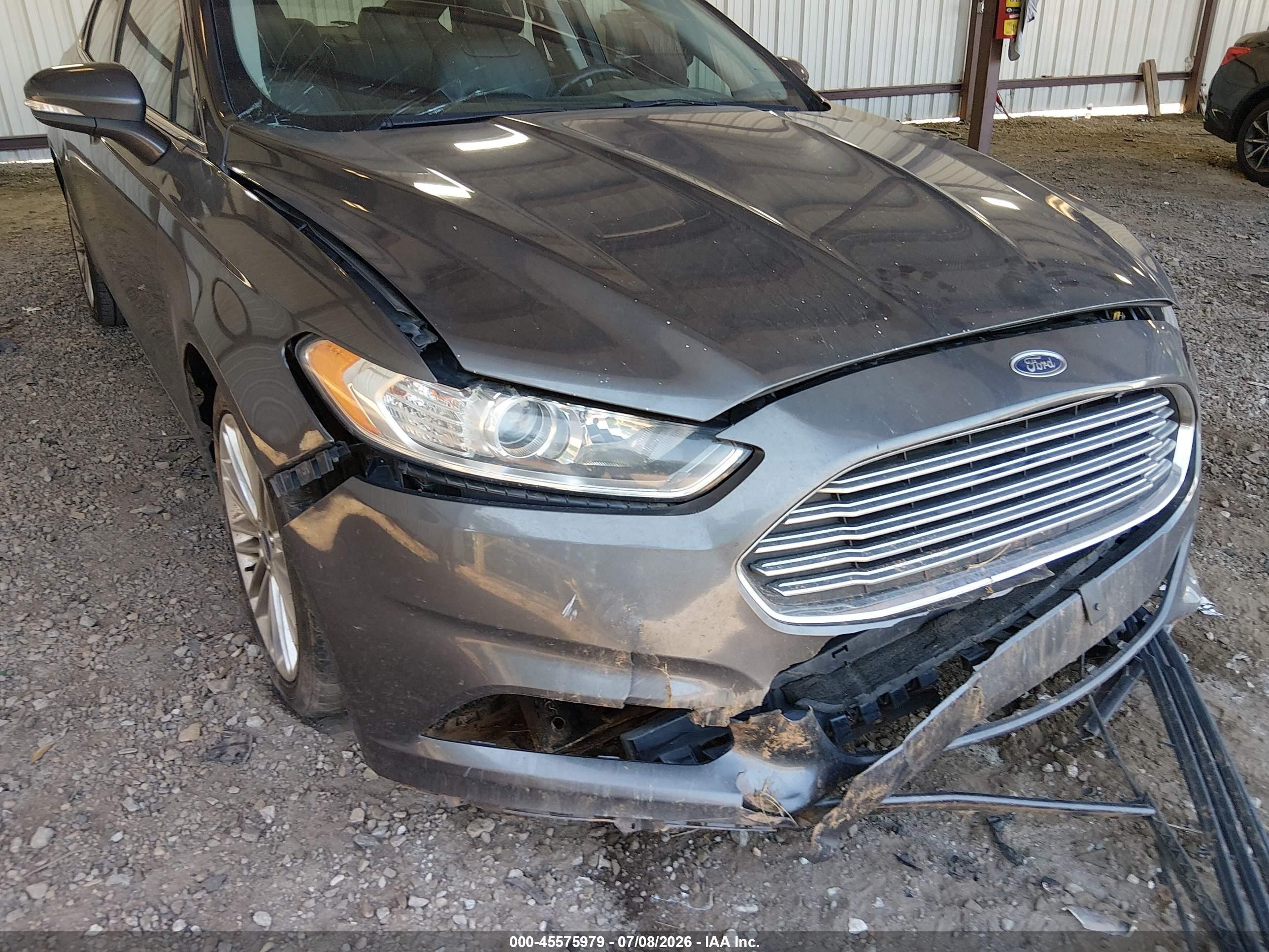 2015 Ford Fusion Se Gray vin: 3FA6P0H92FR308911