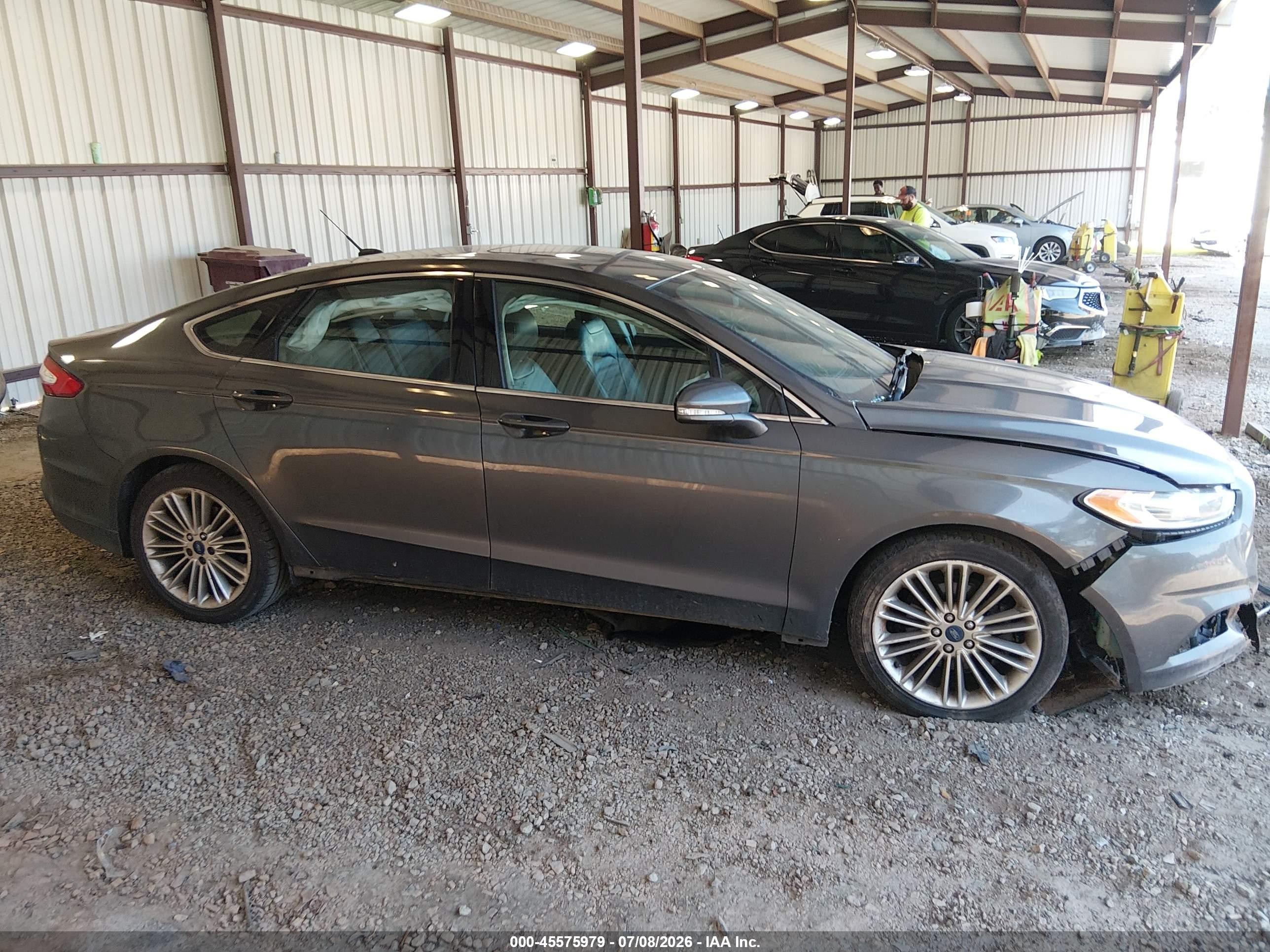 2015 Ford Fusion Se Gray vin: 3FA6P0H92FR308911