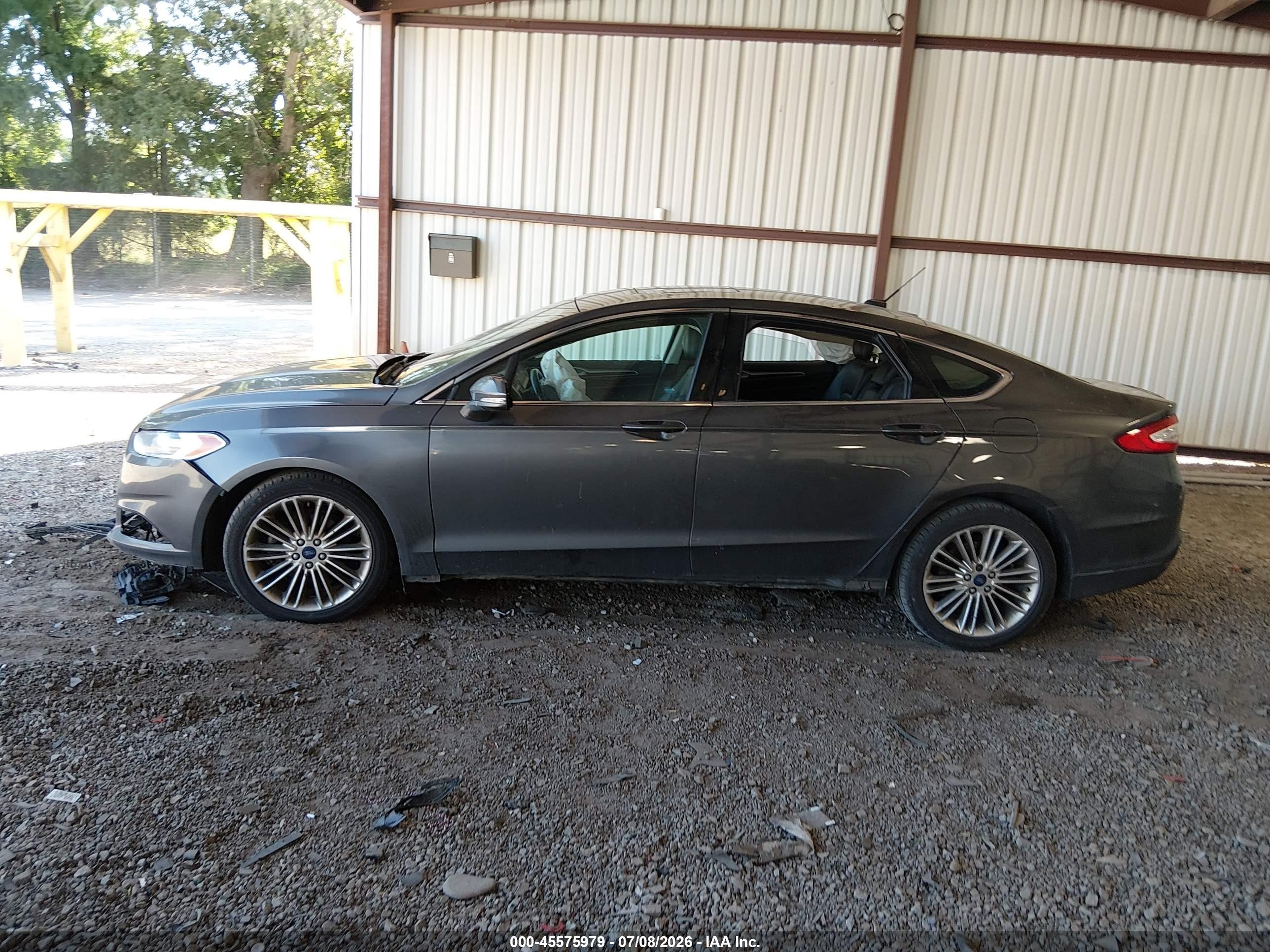 2015 Ford Fusion Se Gray vin: 3FA6P0H92FR308911