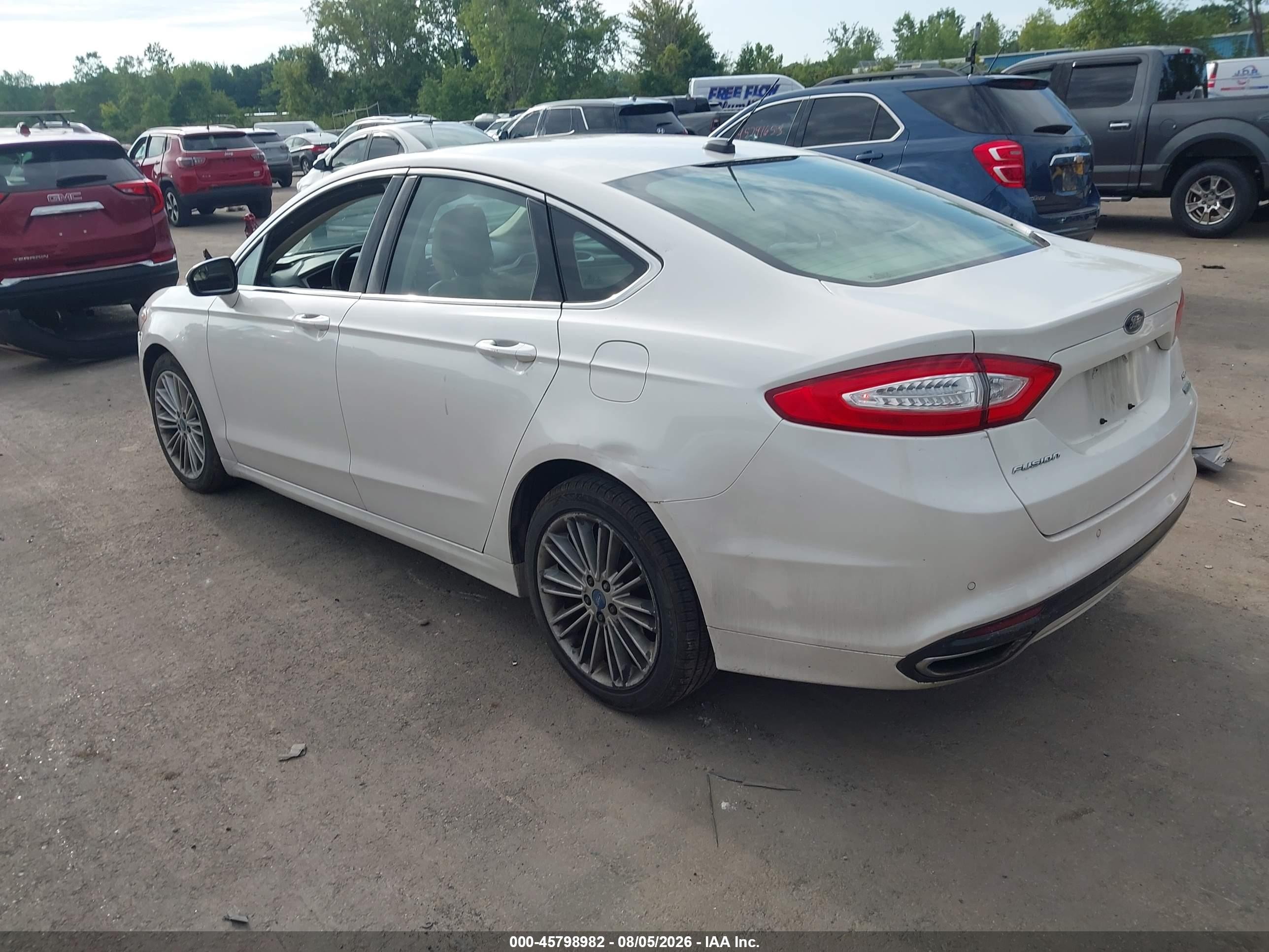 2013 Ford Fusion Se White vin: 3FA6P0H93DR200469
