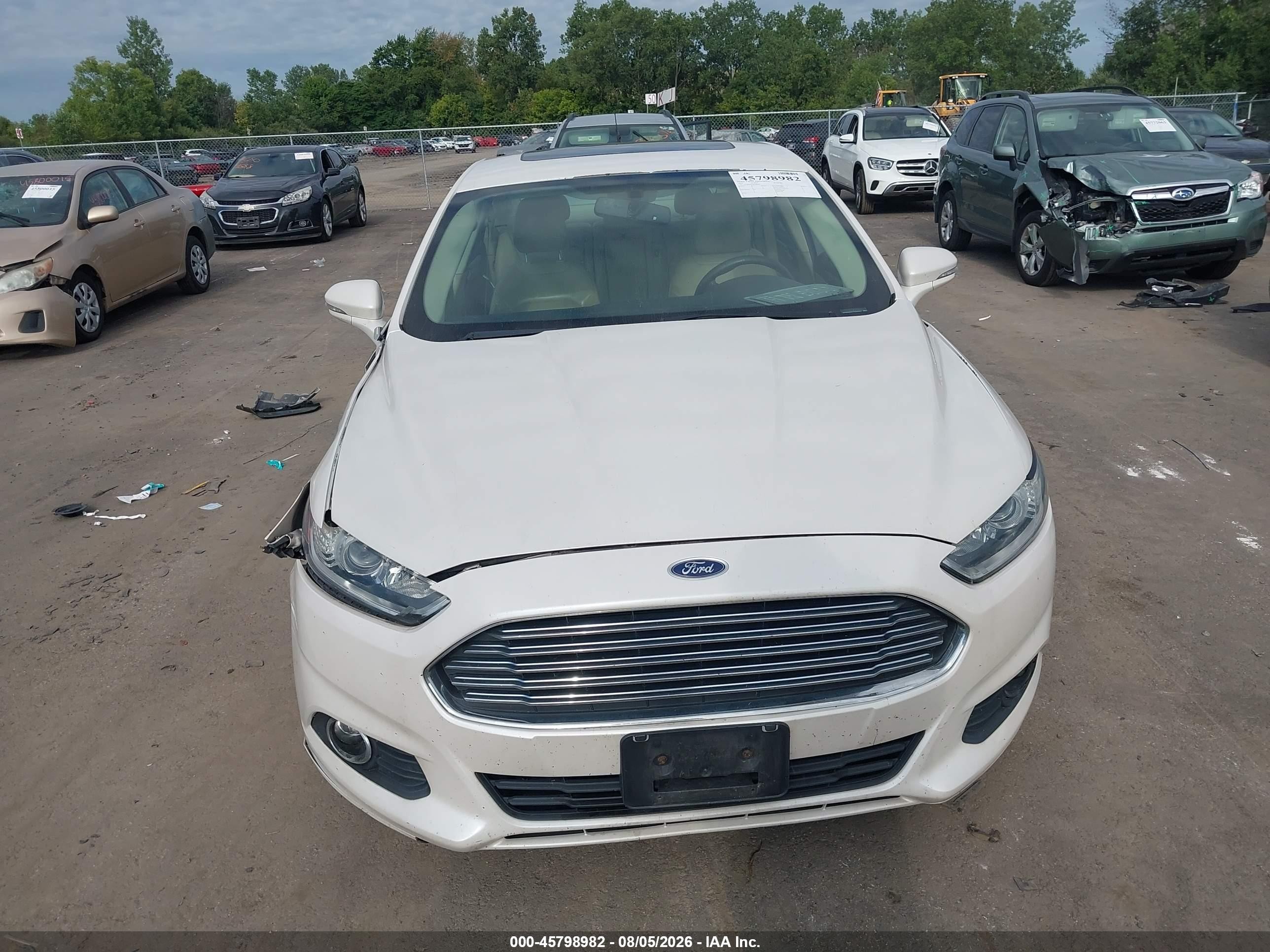2013 Ford Fusion Se White vin: 3FA6P0H93DR200469