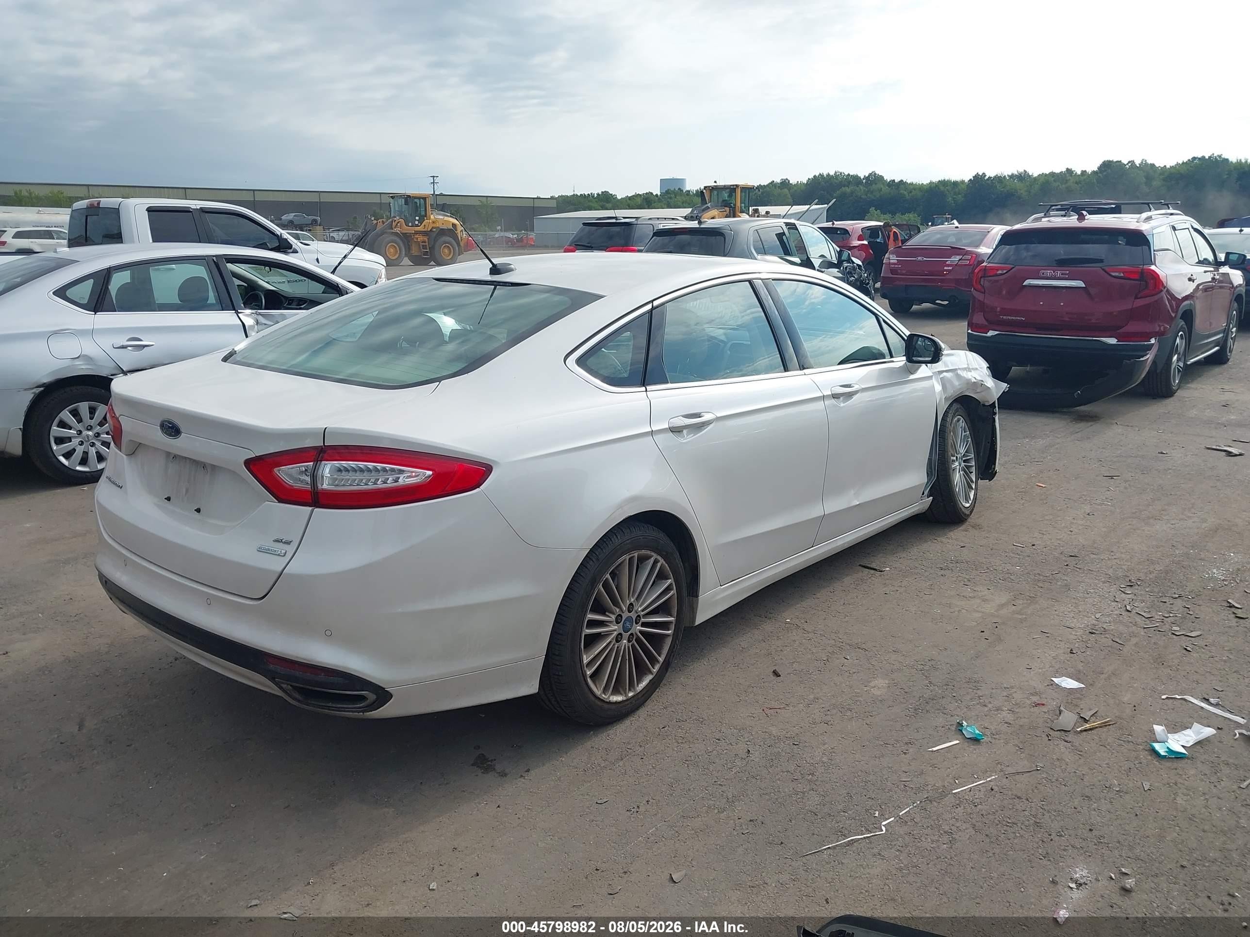2013 Ford Fusion Se White vin: 3FA6P0H93DR200469