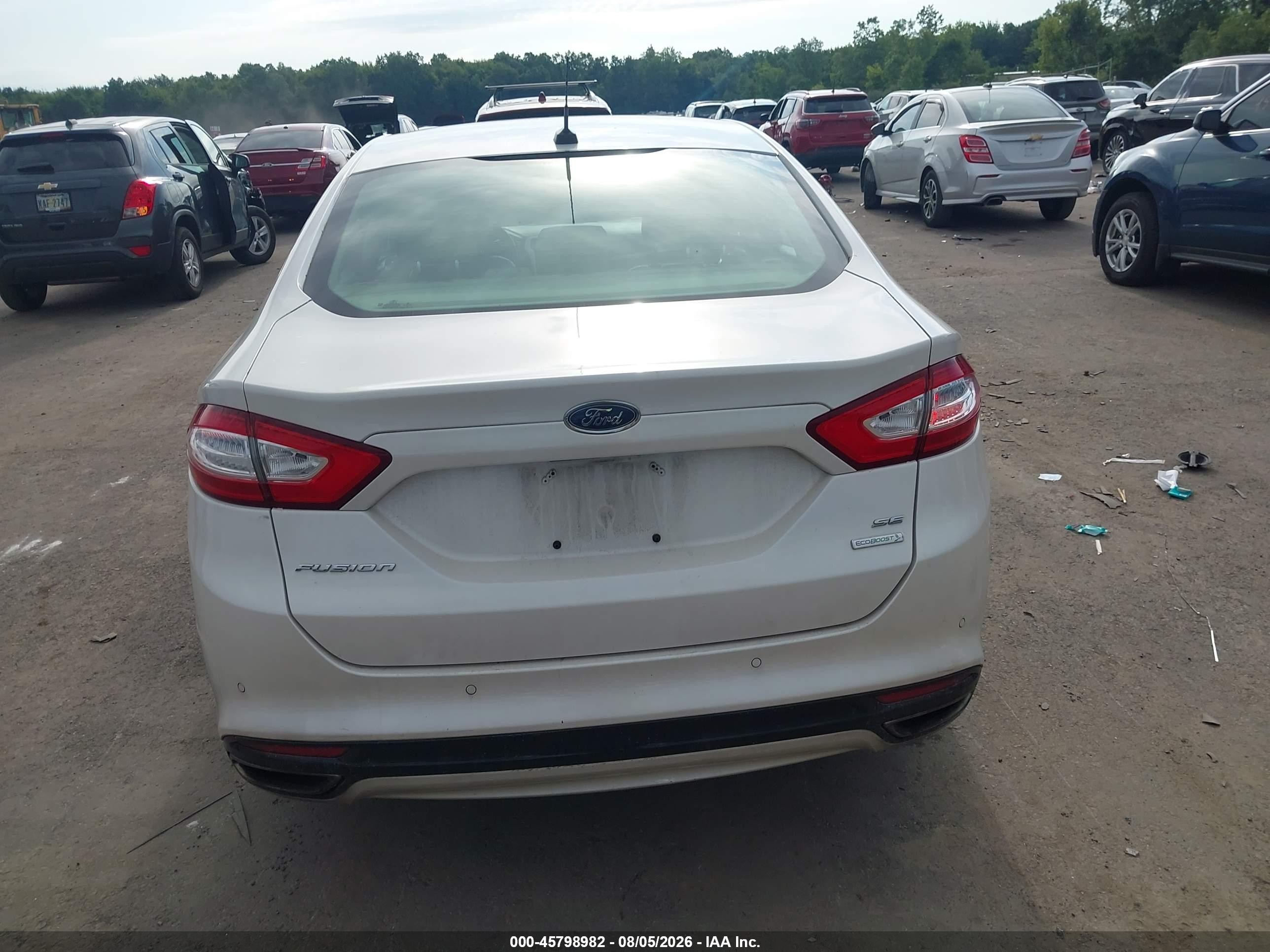 2013 Ford Fusion Se White vin: 3FA6P0H93DR200469