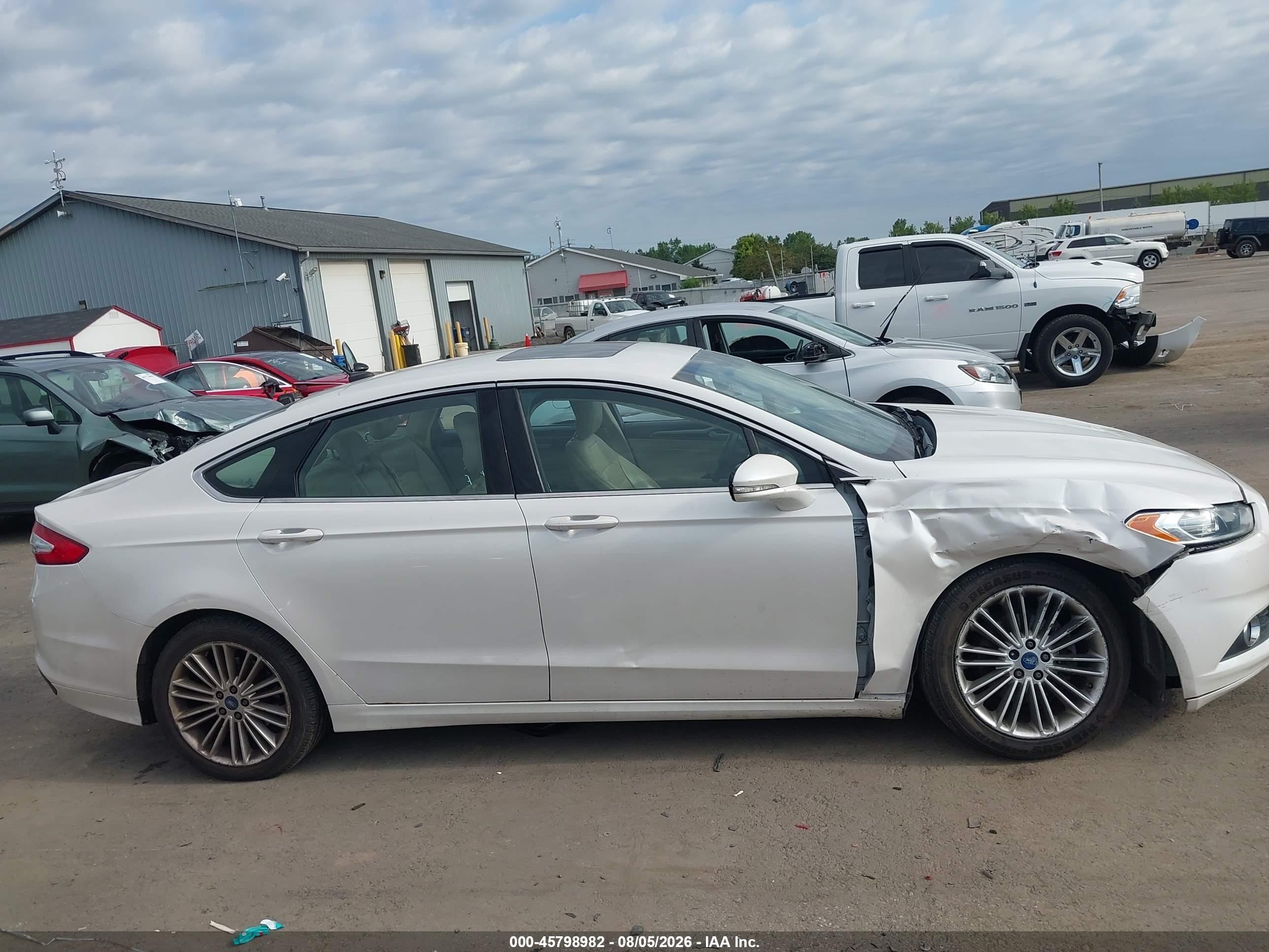 2013 Ford Fusion Se White vin: 3FA6P0H93DR200469