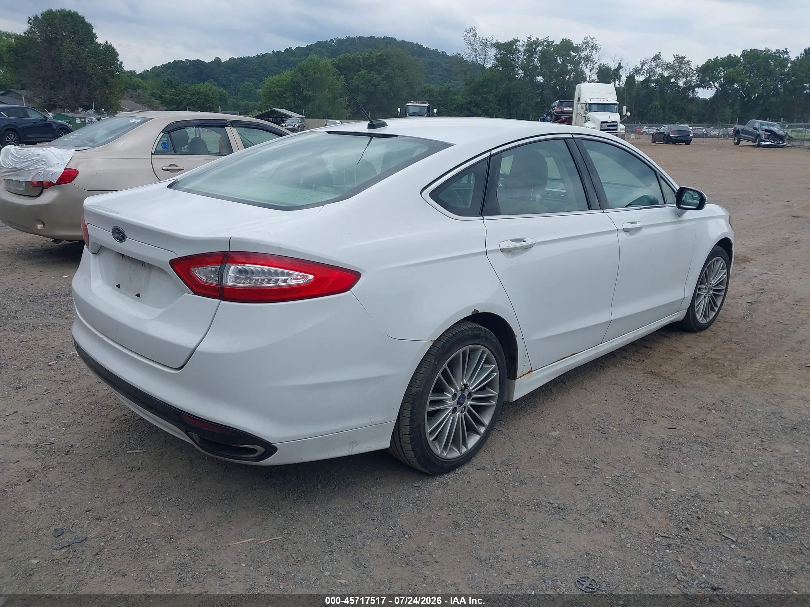2013 Ford Fusion Se White vin: 3FA6P0H93DR213223