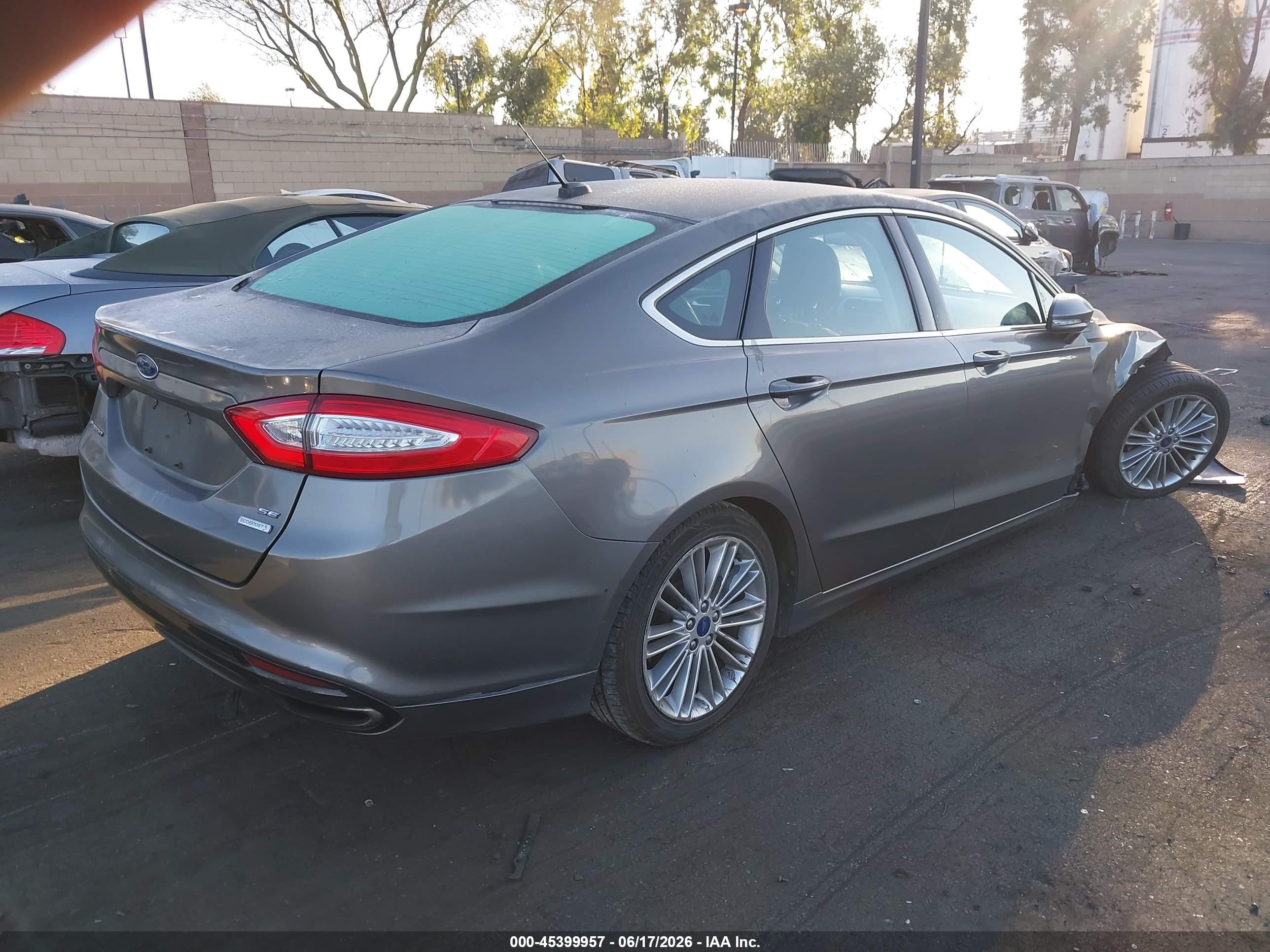 2013 Ford Fusion Se Gray vin: 3FA6P0H93DR220527