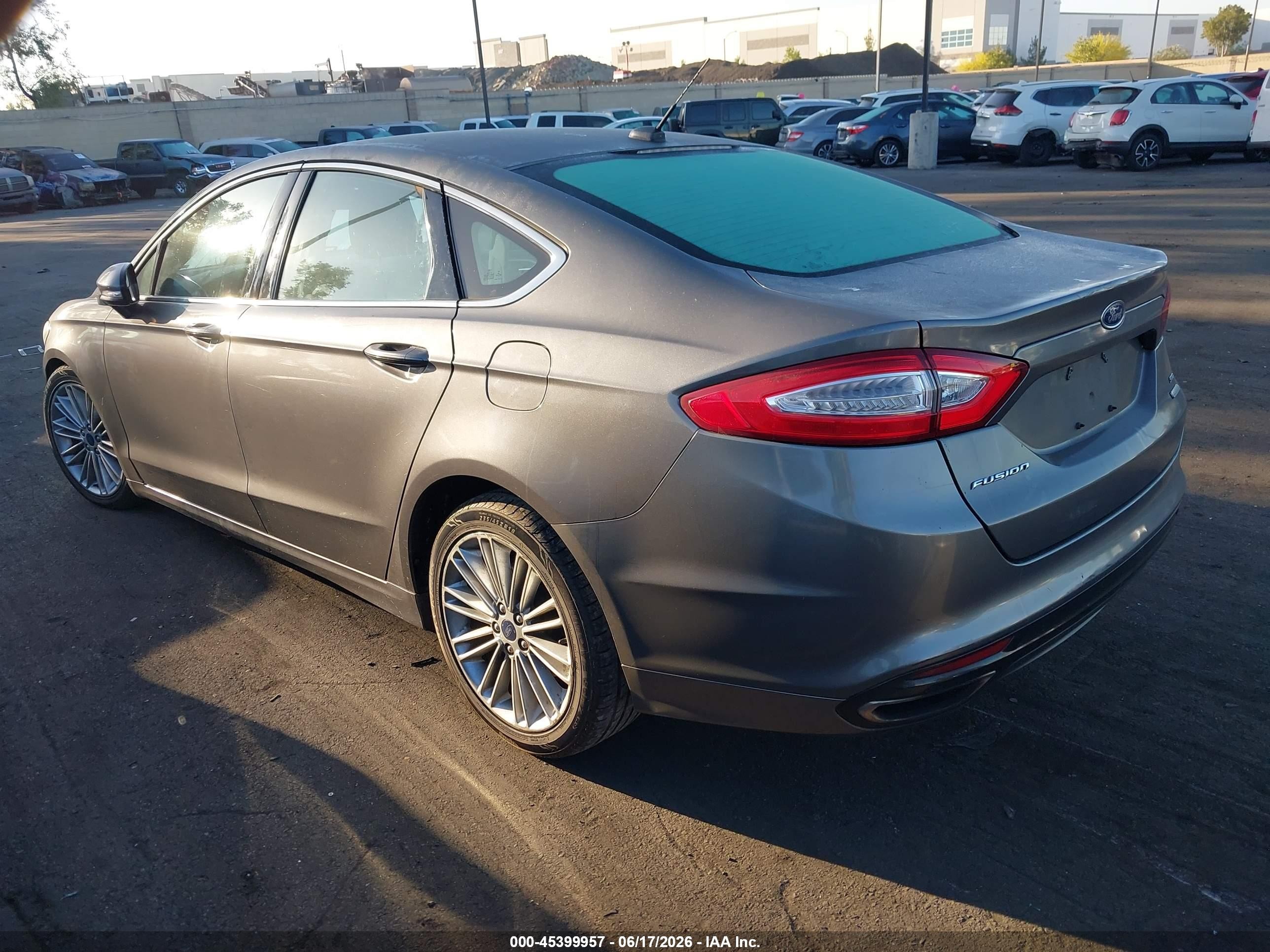 2013 Ford Fusion Se Gray vin: 3FA6P0H93DR220527