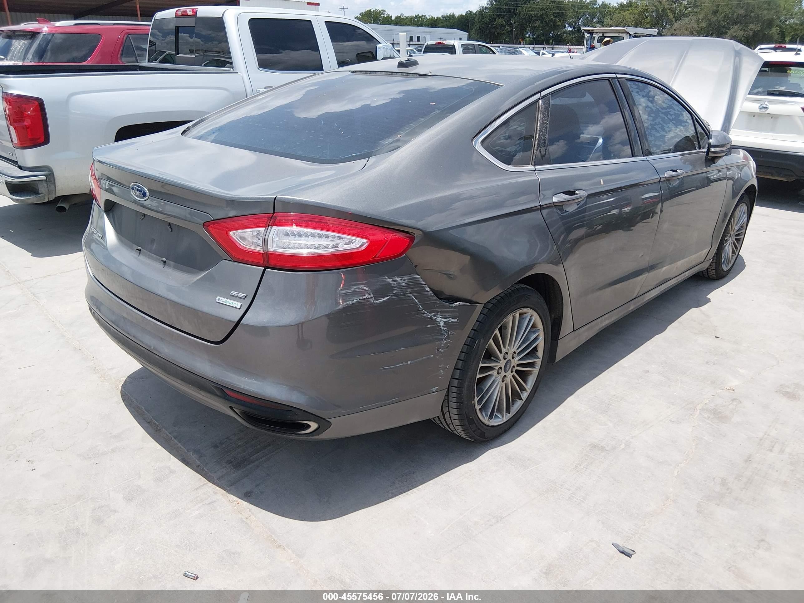 2013 Ford Fusion Se Gray vin: 3FA6P0H93DR364062