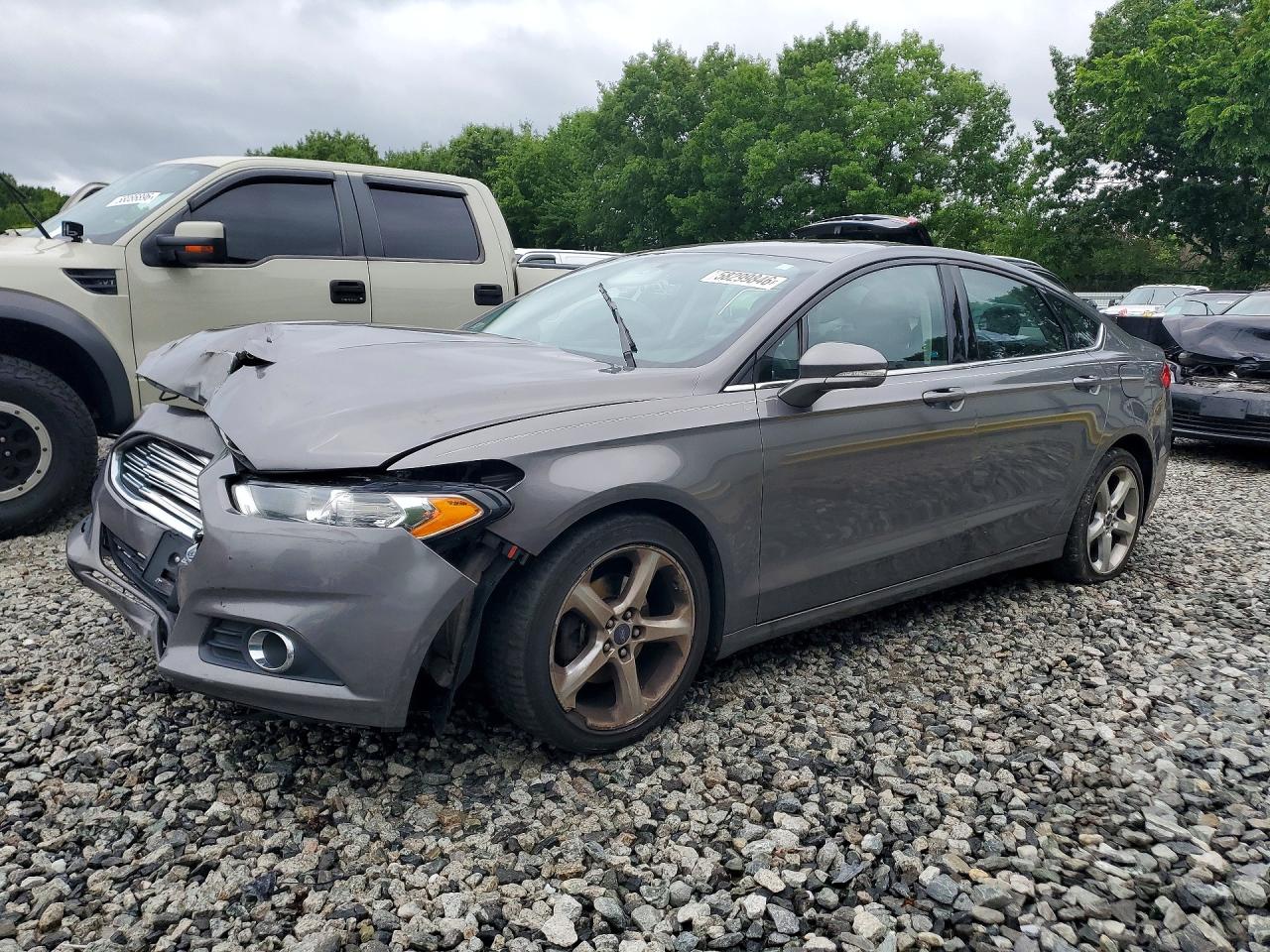 2013 Ford Fusion Se Gray vin: 3FA6P0H93DR374381
