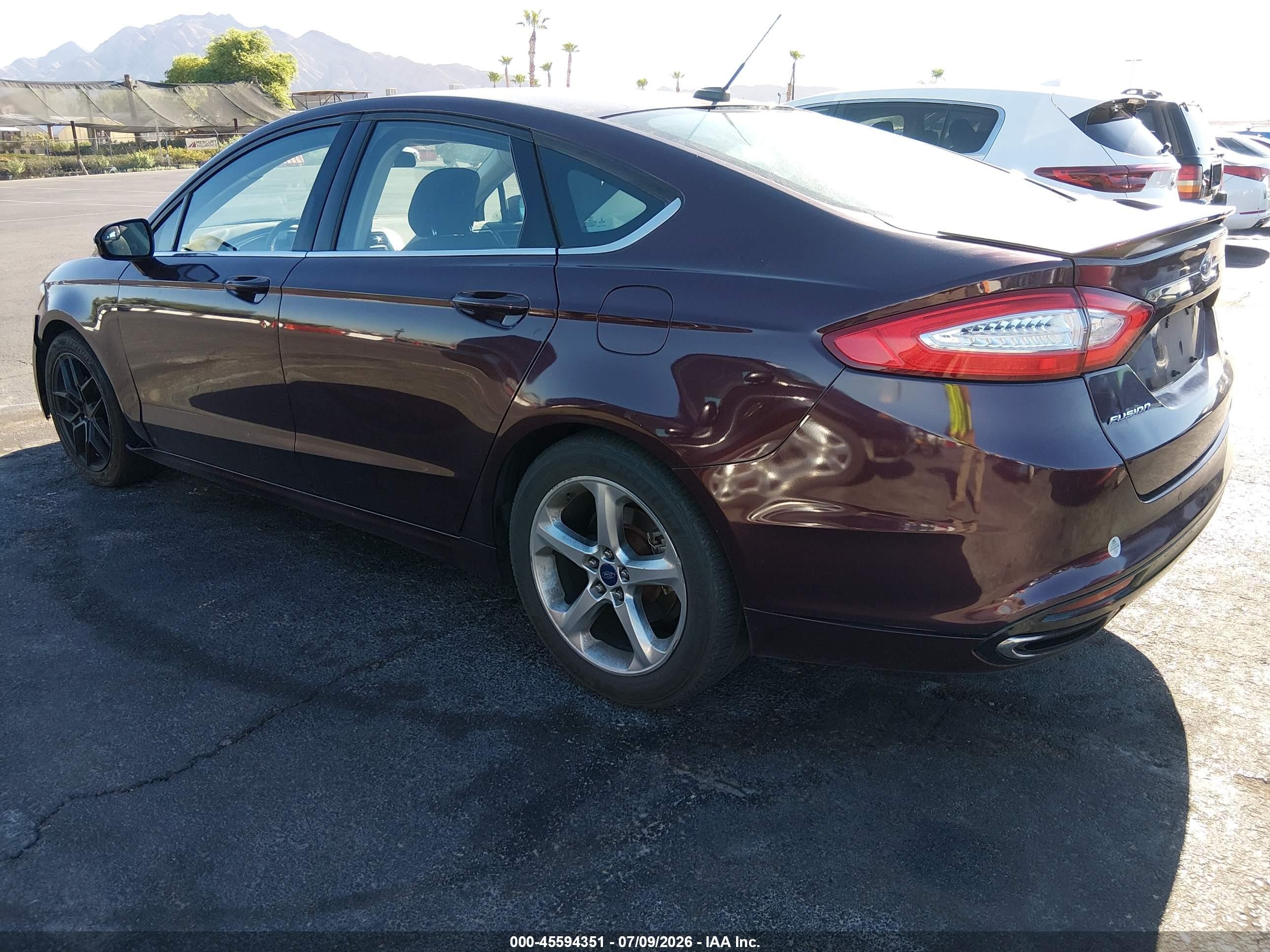 2013 Ford Fusion Se Burgundy vin: 3FA6P0H93DR388457