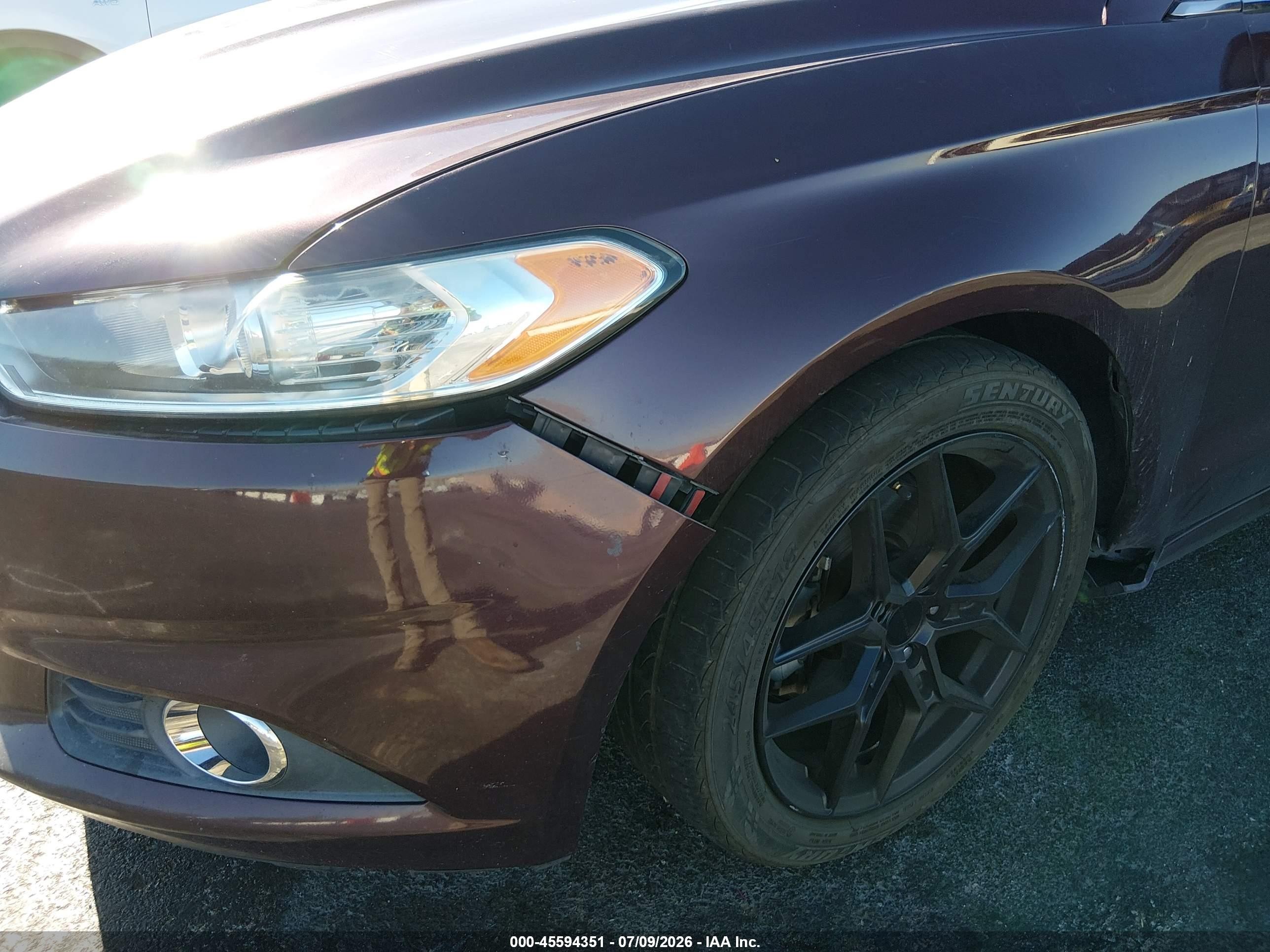 2013 Ford Fusion Se Burgundy vin: 3FA6P0H93DR388457