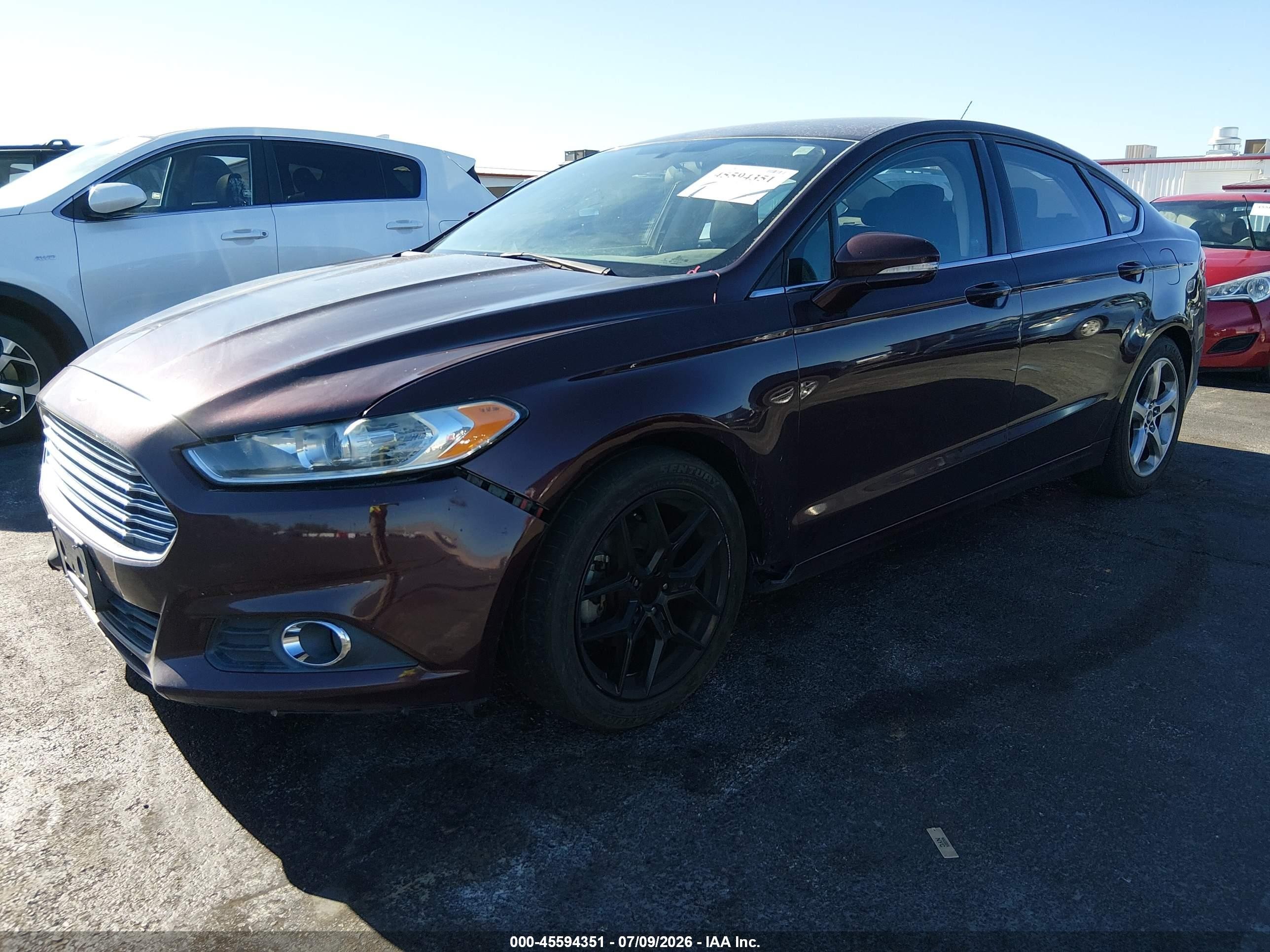2013 Ford Fusion Se Burgundy vin: 3FA6P0H93DR388457