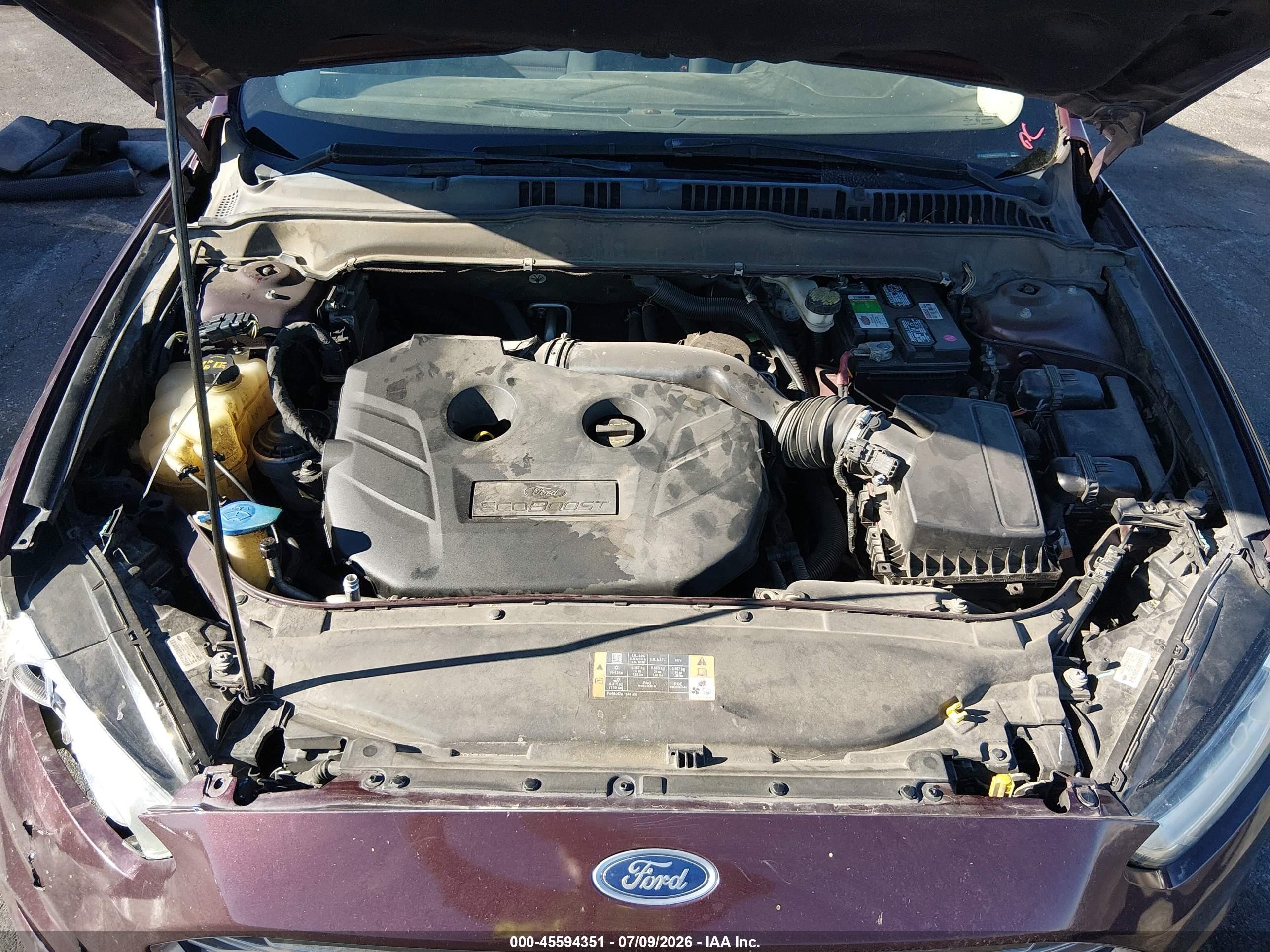 2013 Ford Fusion Se Burgundy vin: 3FA6P0H93DR388457