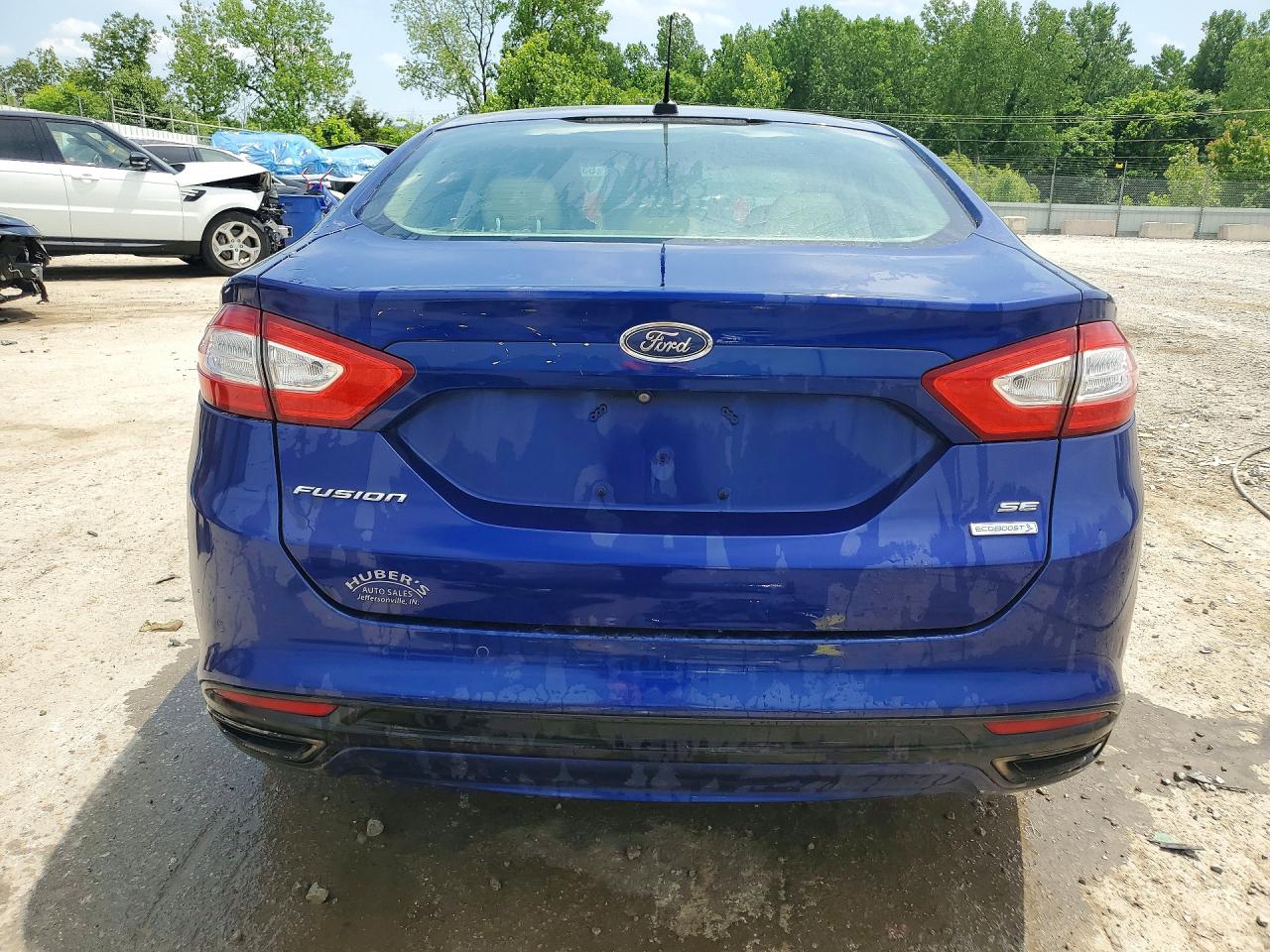 2014 Ford Fusion Se Blue vin: 3FA6P0H93ER183559