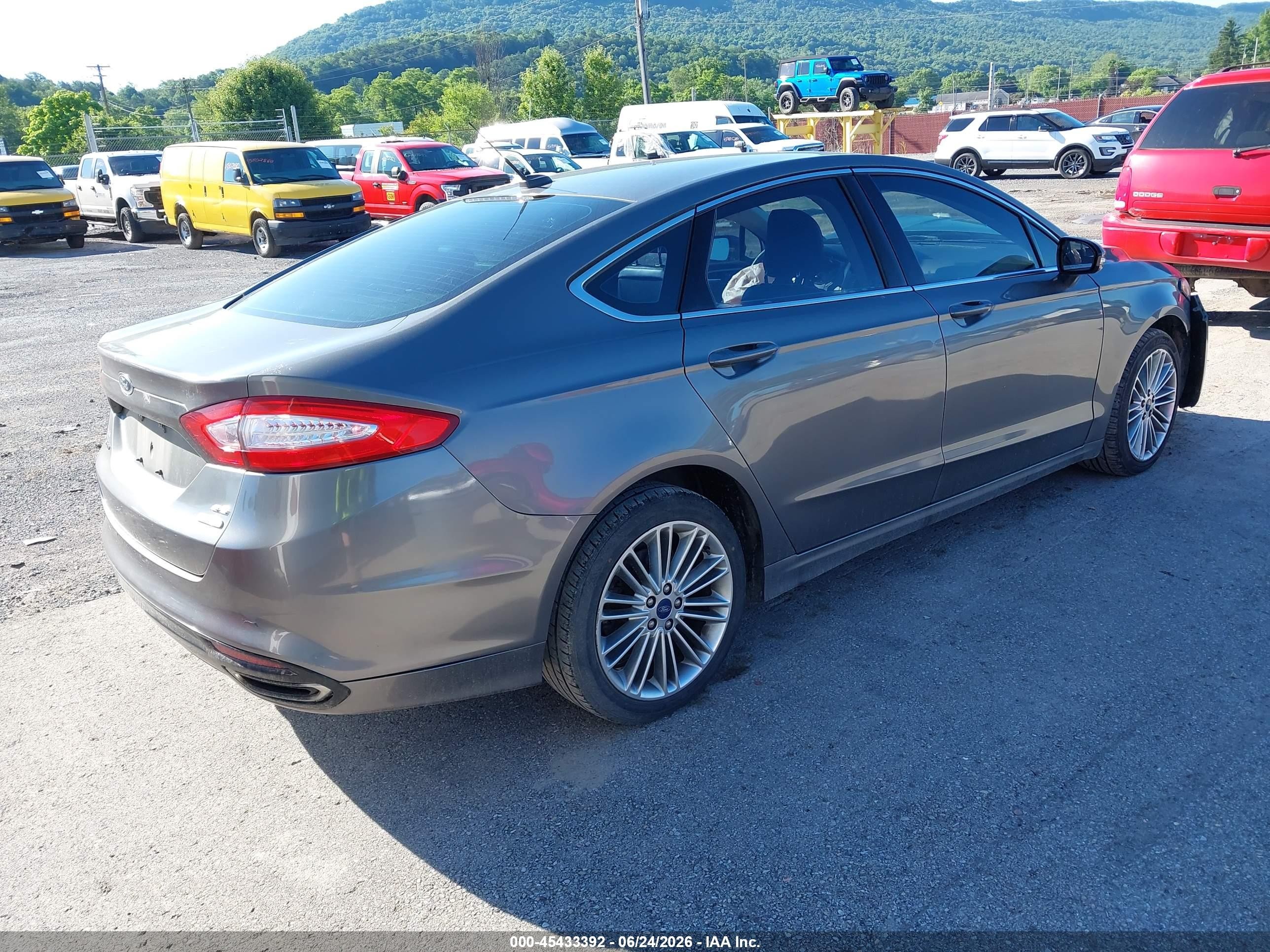 2014 Ford Fusion Se Gray vin: 3FA6P0H93ER257580