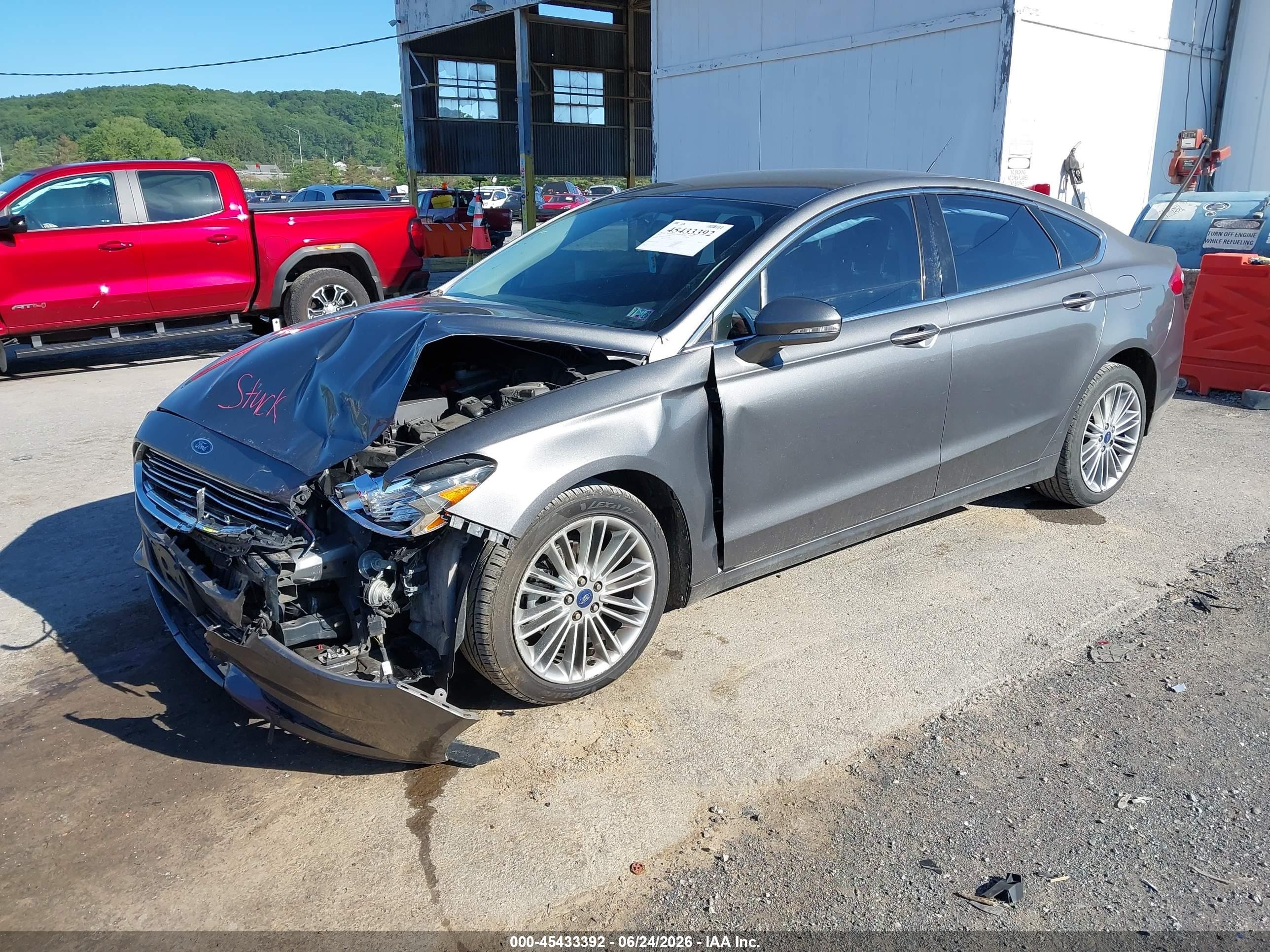 2014 Ford Fusion Se Gray vin: 3FA6P0H93ER257580