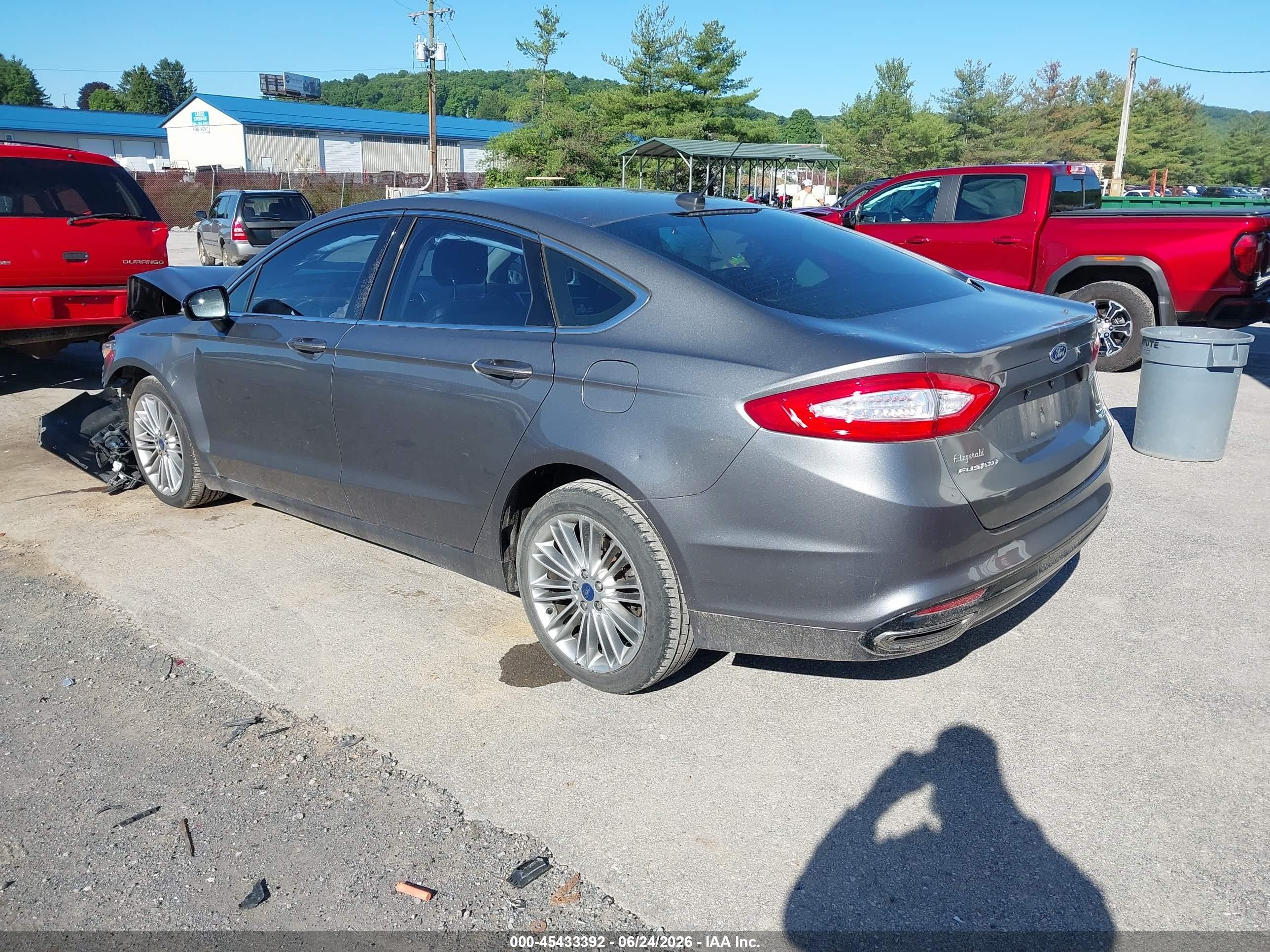 2014 Ford Fusion Se Gray vin: 3FA6P0H93ER257580