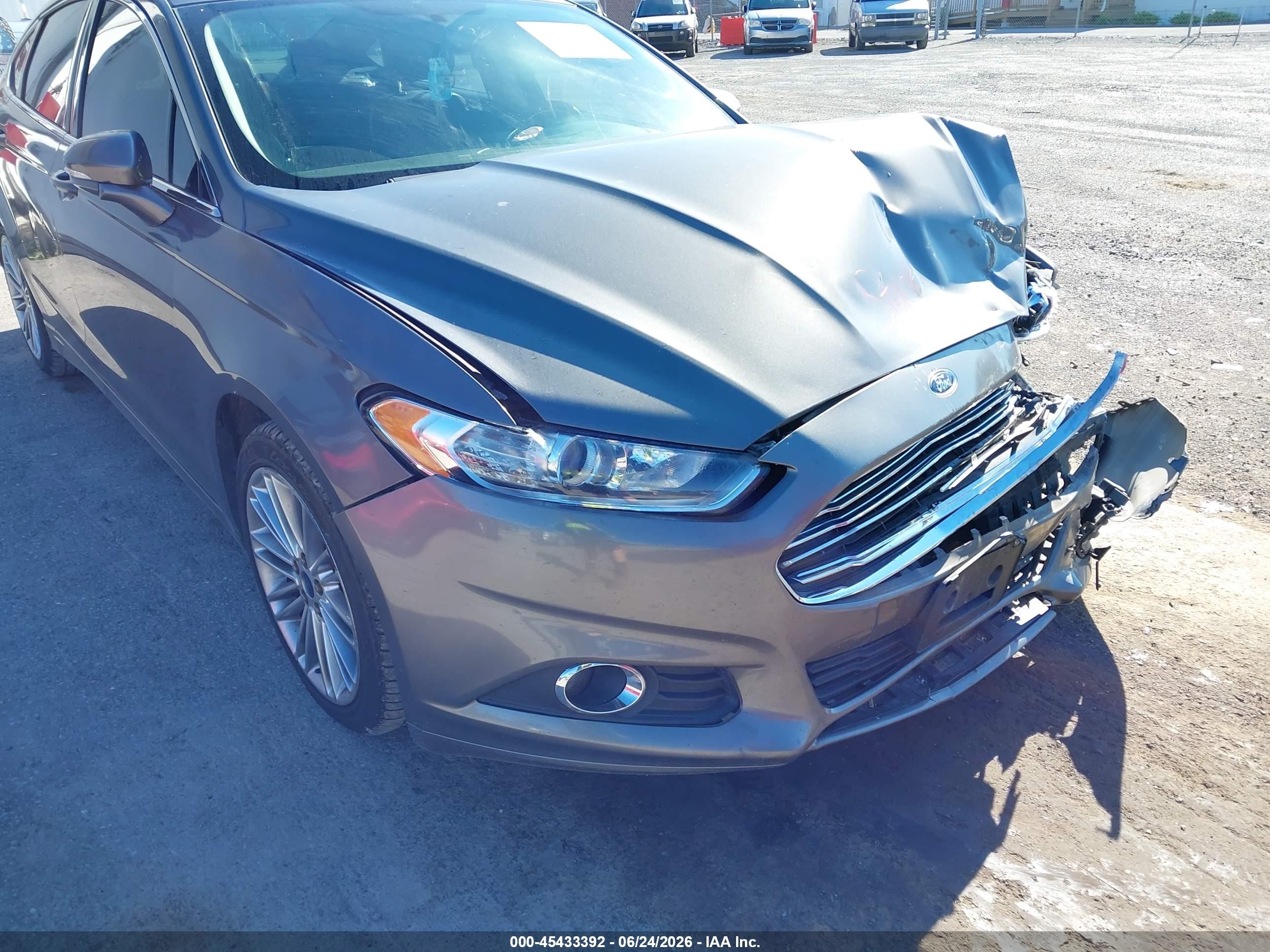 2014 Ford Fusion Se Gray vin: 3FA6P0H93ER257580
