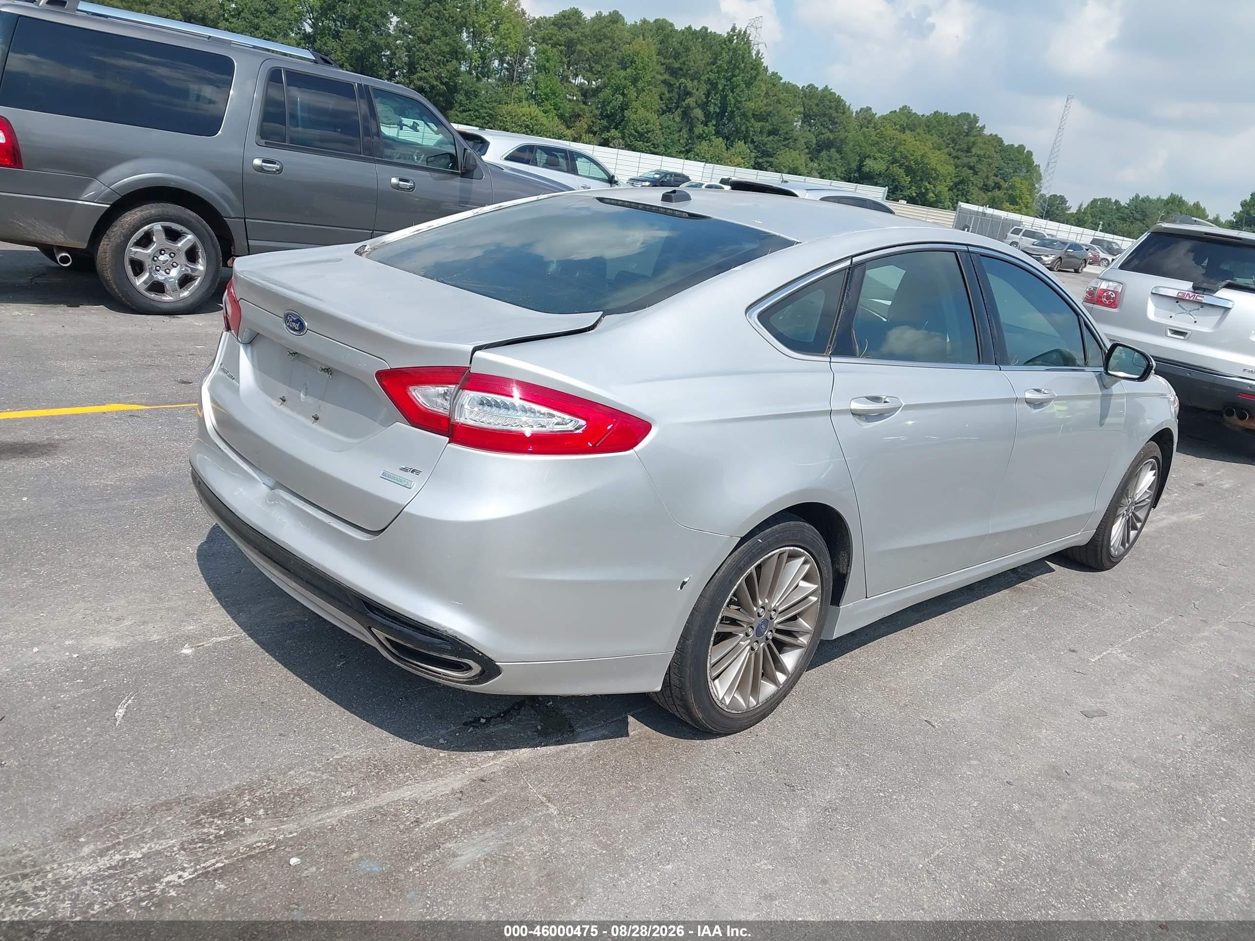 2014 Ford Fusion Se Silver vin: 3FA6P0H93ER257675