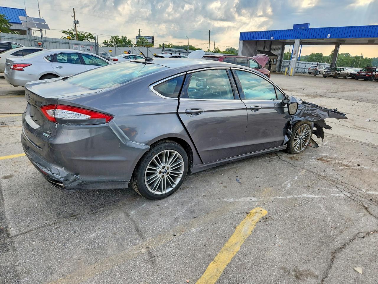 2014 Ford Fusion Se Gray vin: 3FA6P0H93ER278686