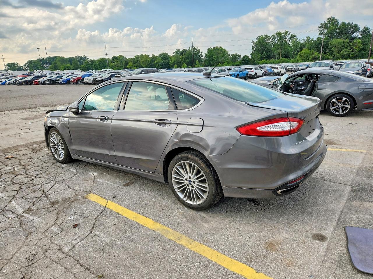 2014 Ford Fusion Se Gray vin: 3FA6P0H93ER278686