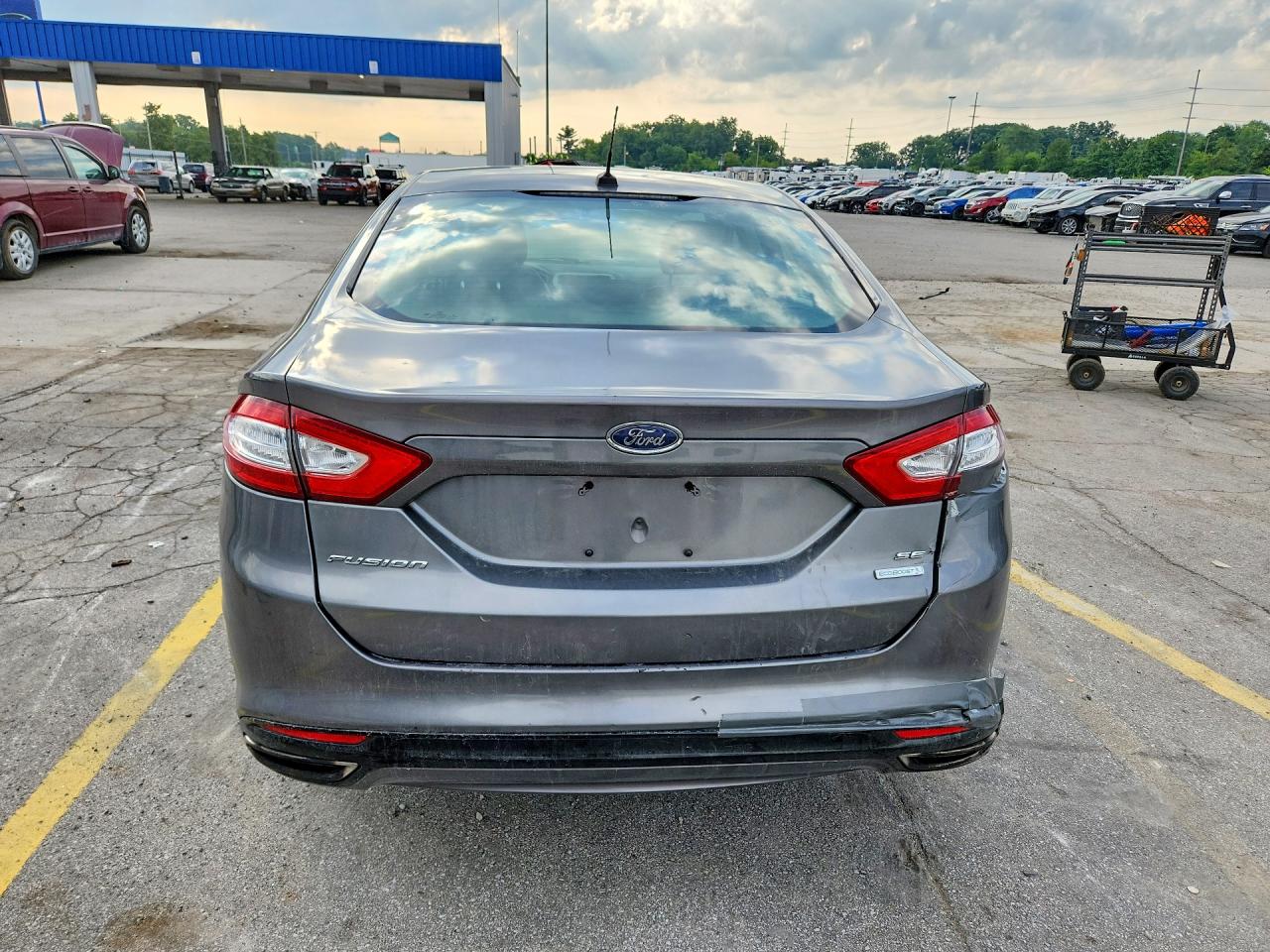 2014 Ford Fusion Se Gray vin: 3FA6P0H93ER278686
