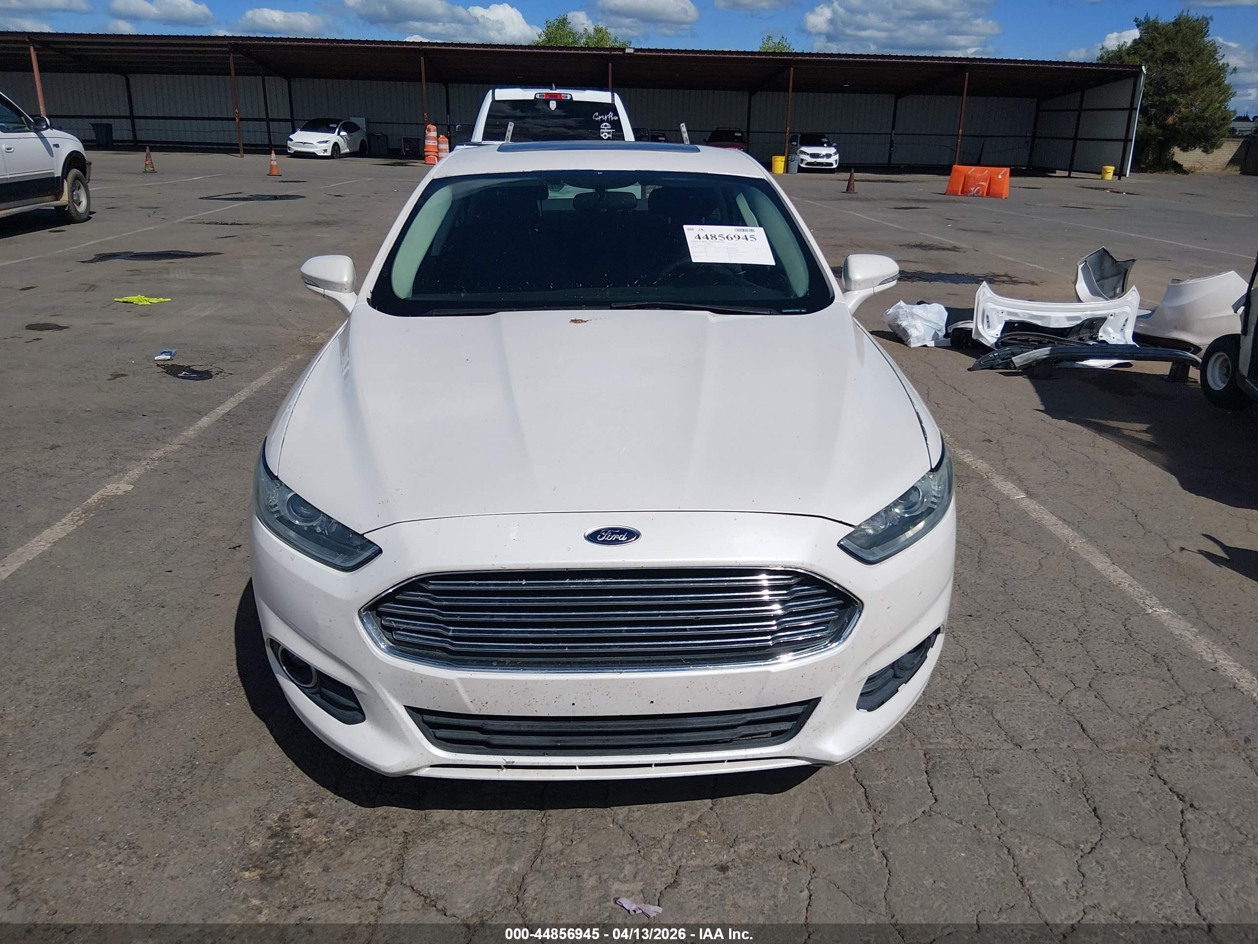 2015 Ford Fusion Se White vin: 3FA6P0H93FR115263